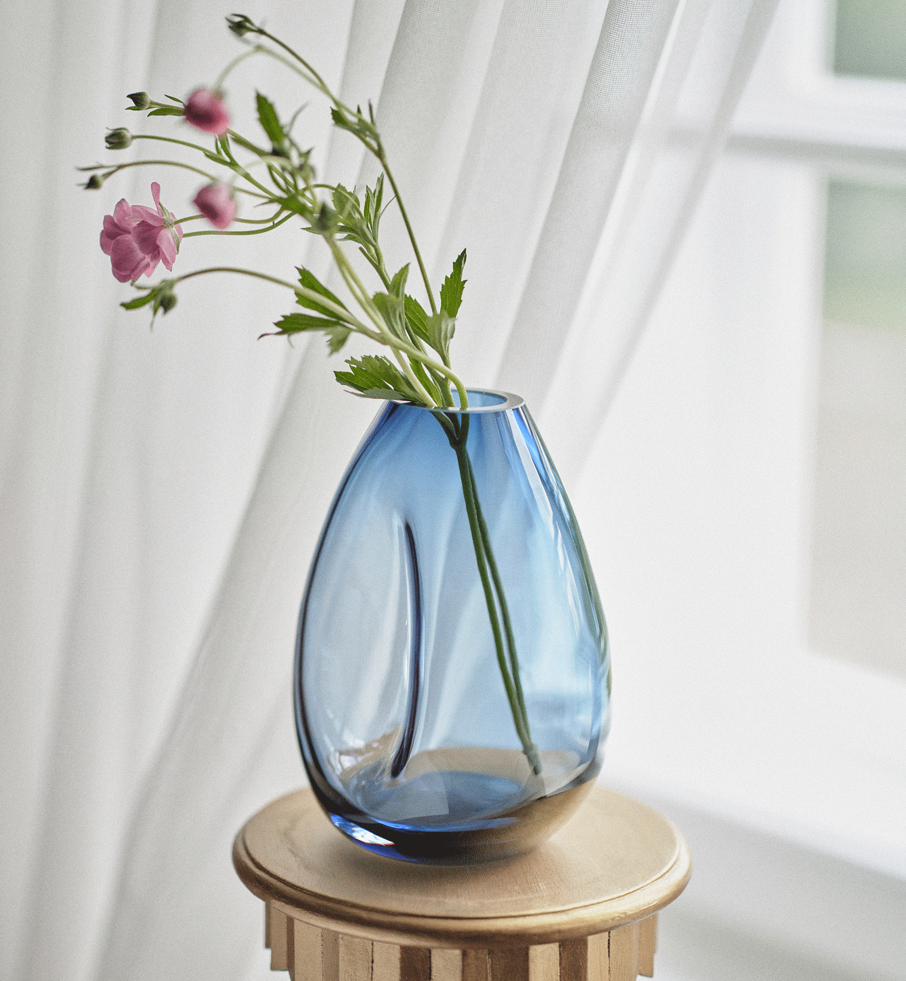 krosno-flow-vase-cristal-20-cm-bleu-marine image 7