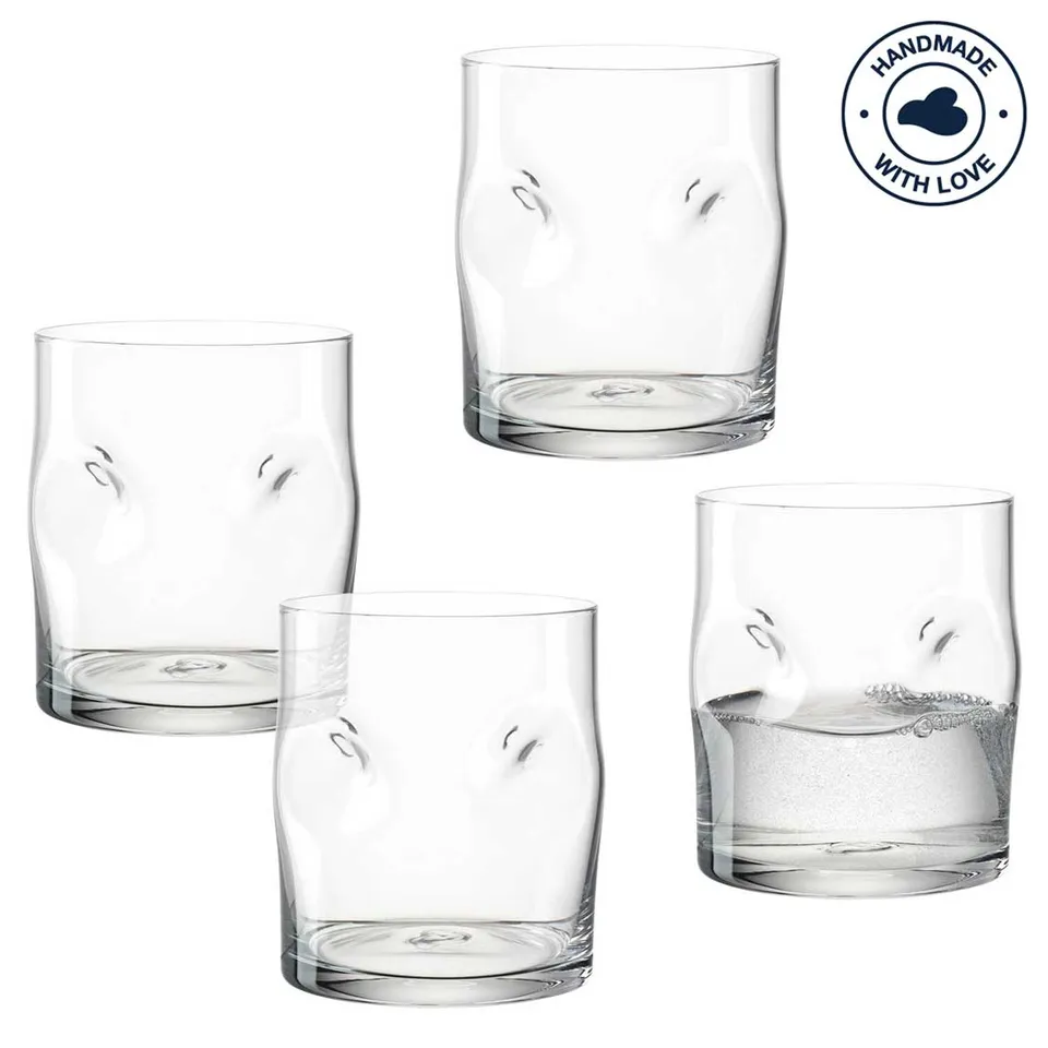 leonardo-vesuvio-verre-300-ml-lot-de-4-transparent-fait-main image 1