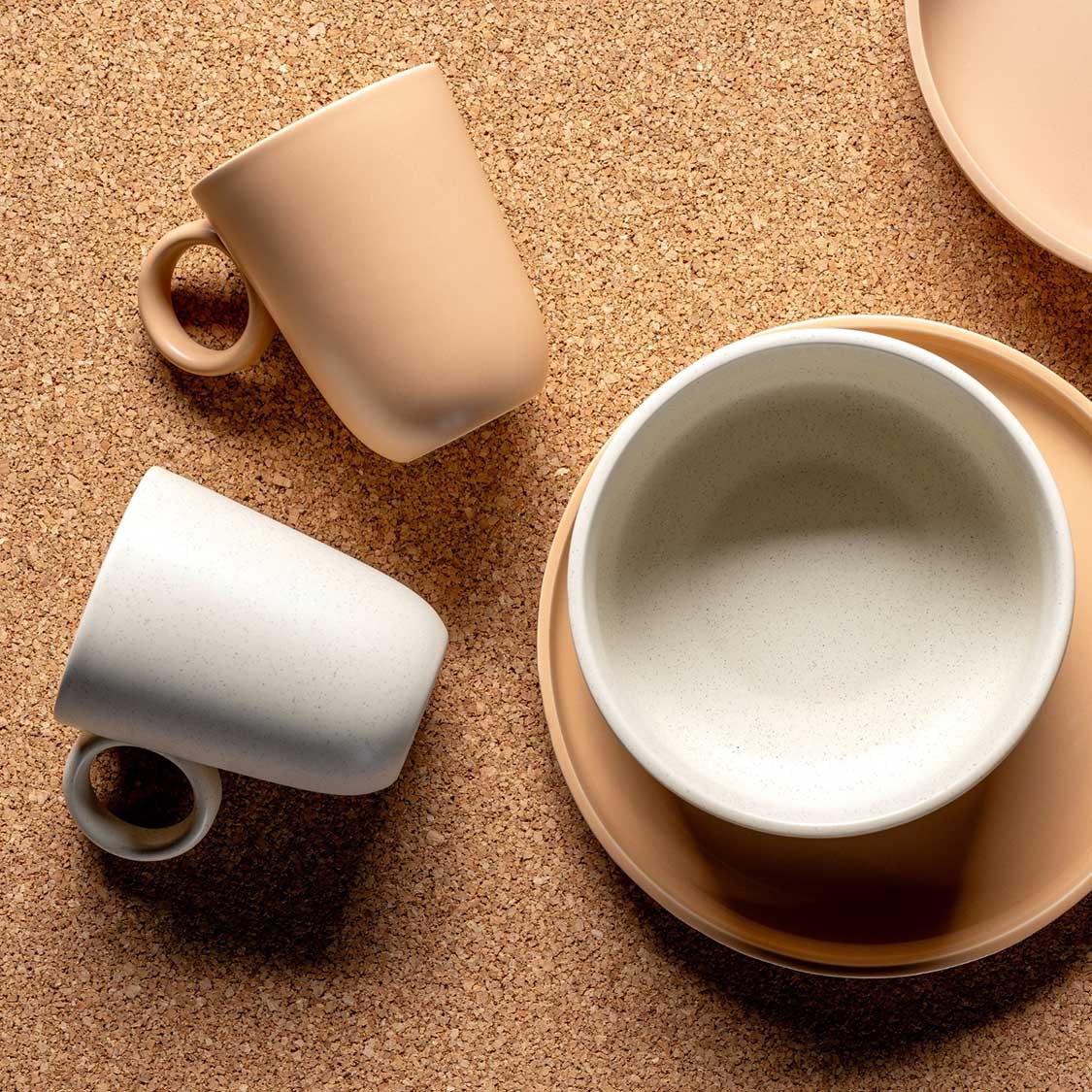 leonardo-roma-tasse-c-ramique-400-ml-abricot-lot-de-6-empilable image 8