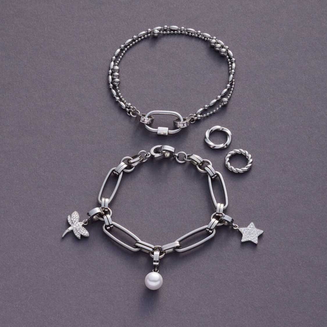 leonardo-lotti-clip-mix-bague-acier-torsad-argent image 5