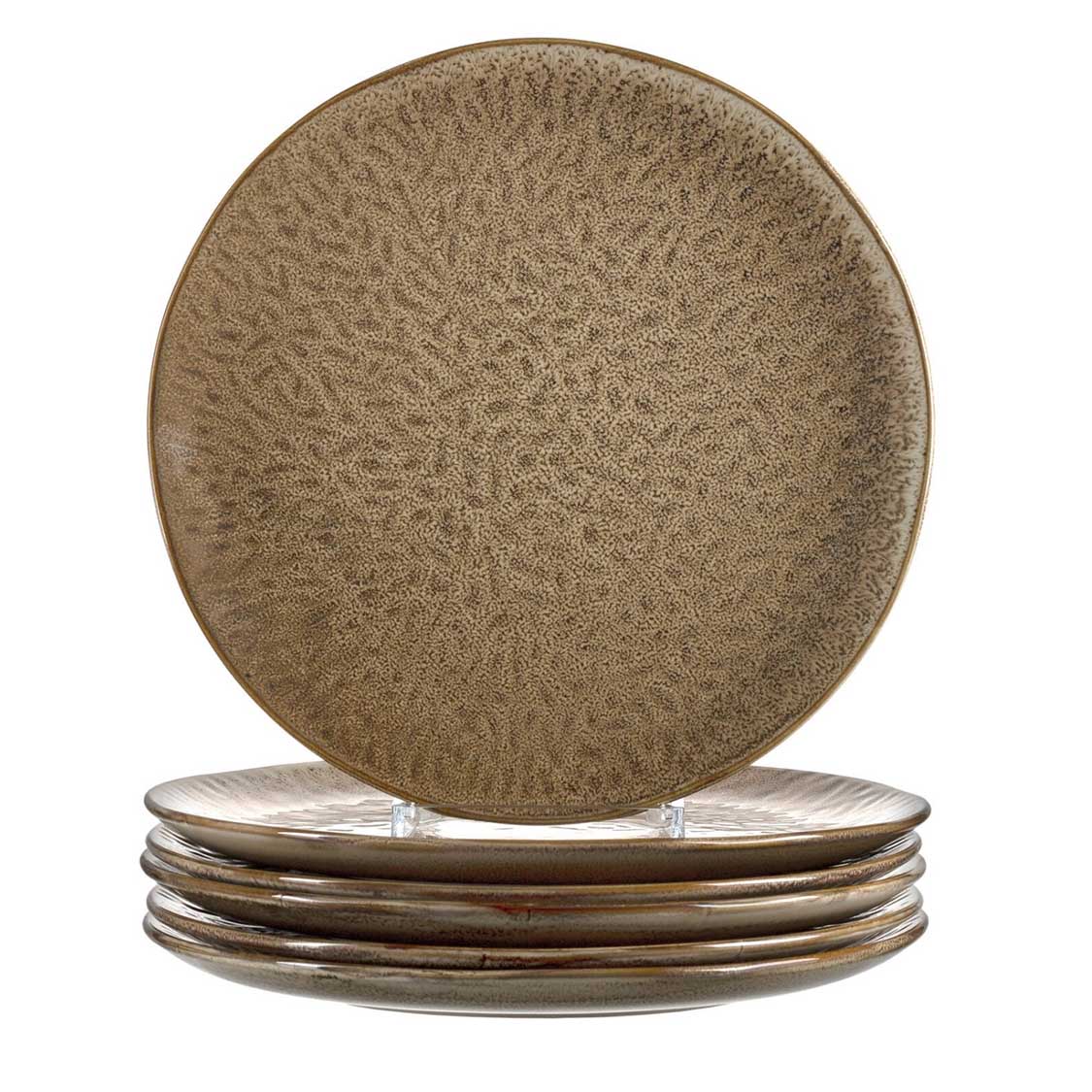 leonardo-matera-assiette-c-ramique-beige-27-cm-lot-de-6 image 1