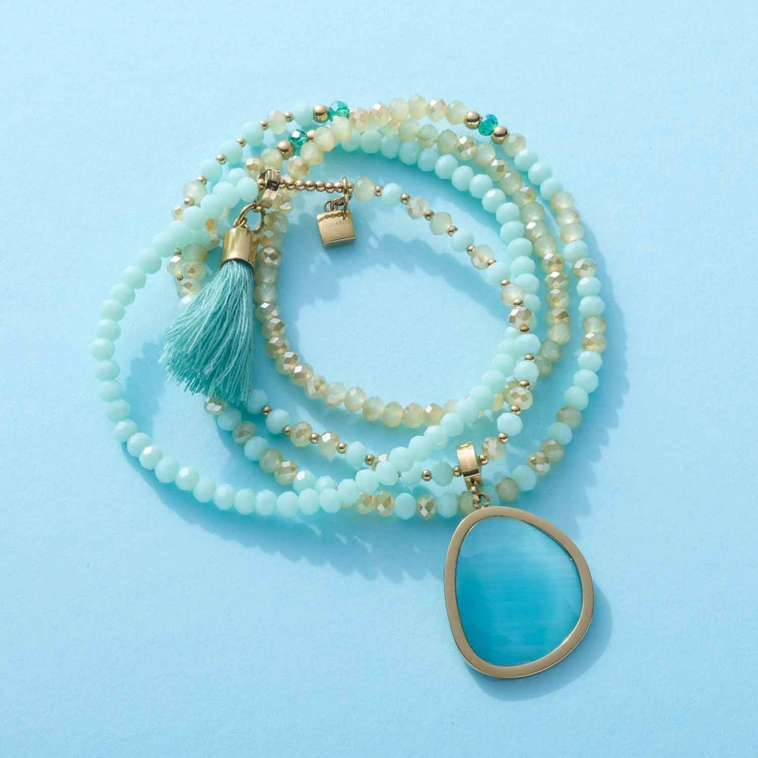 leonardo-bonny-pendentif-clip-mix-dor-turquoise image 6