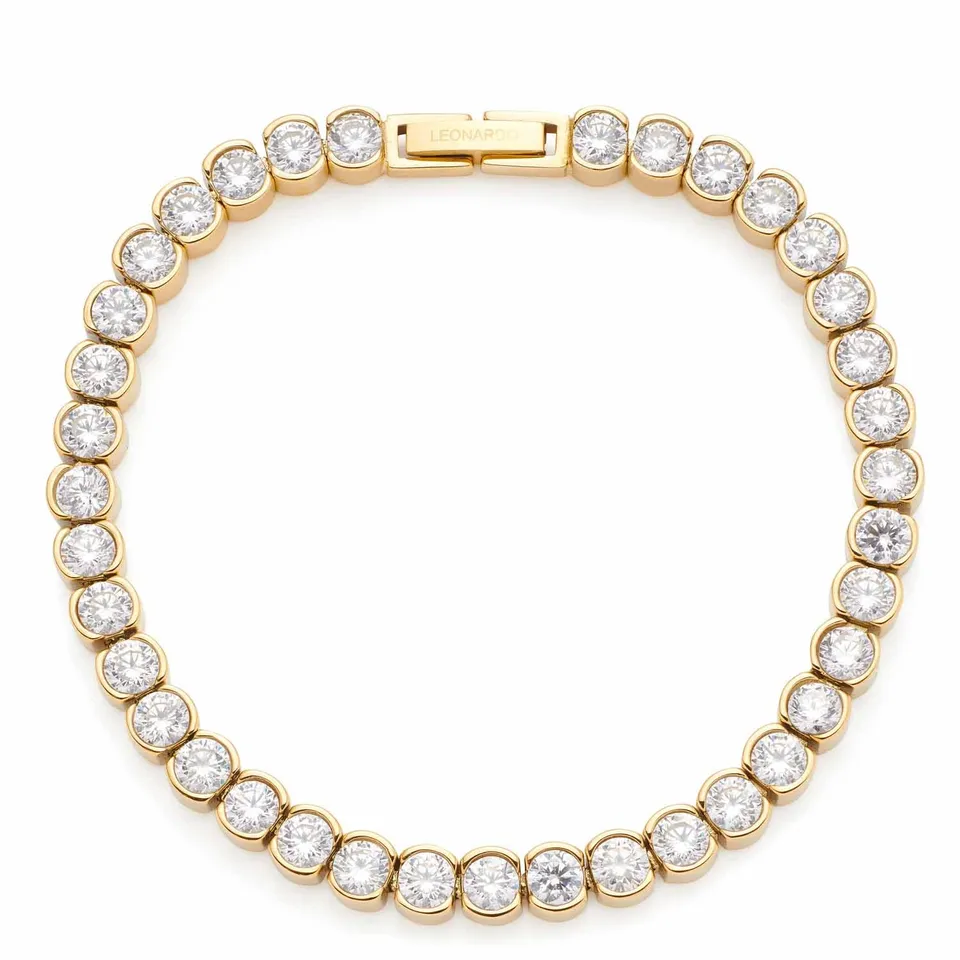leonardo-cremona-bracelet-tennis-dor-zirconia image 1