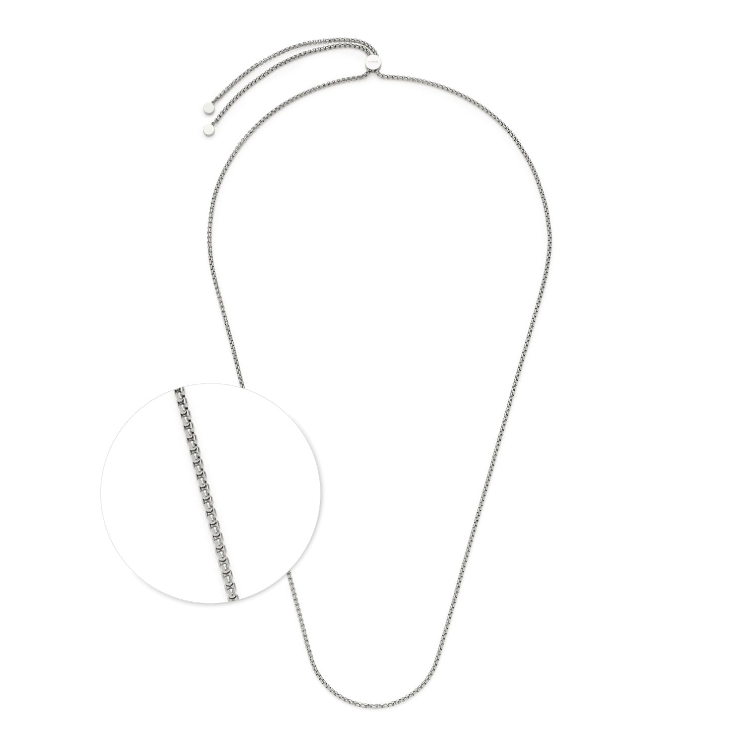 leonardo-liv-collier-argent-90-cm-clip-mix-acier image 1