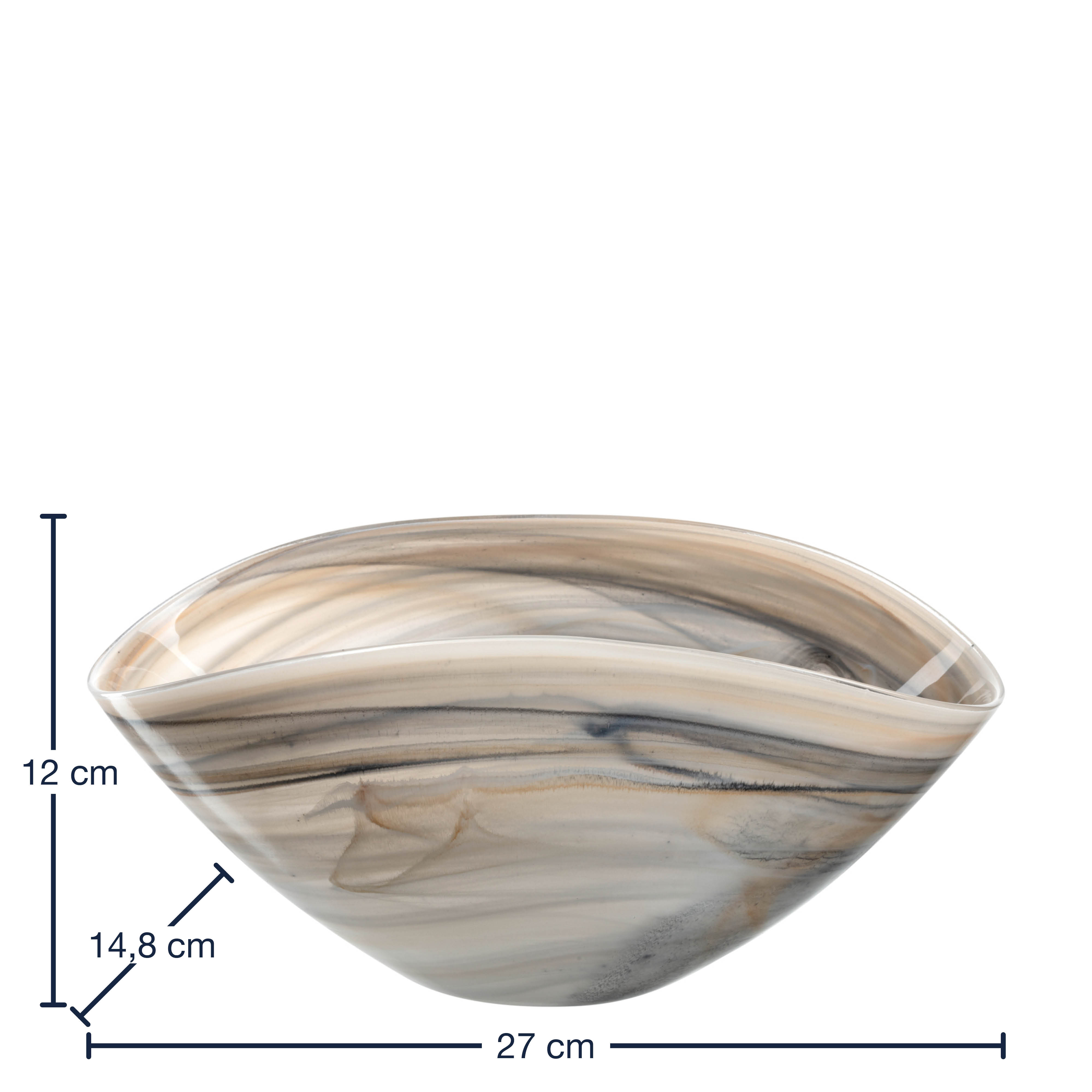 leonardo-alabastro-coupe-d-corative-beige-noir-27x15-cm image 2