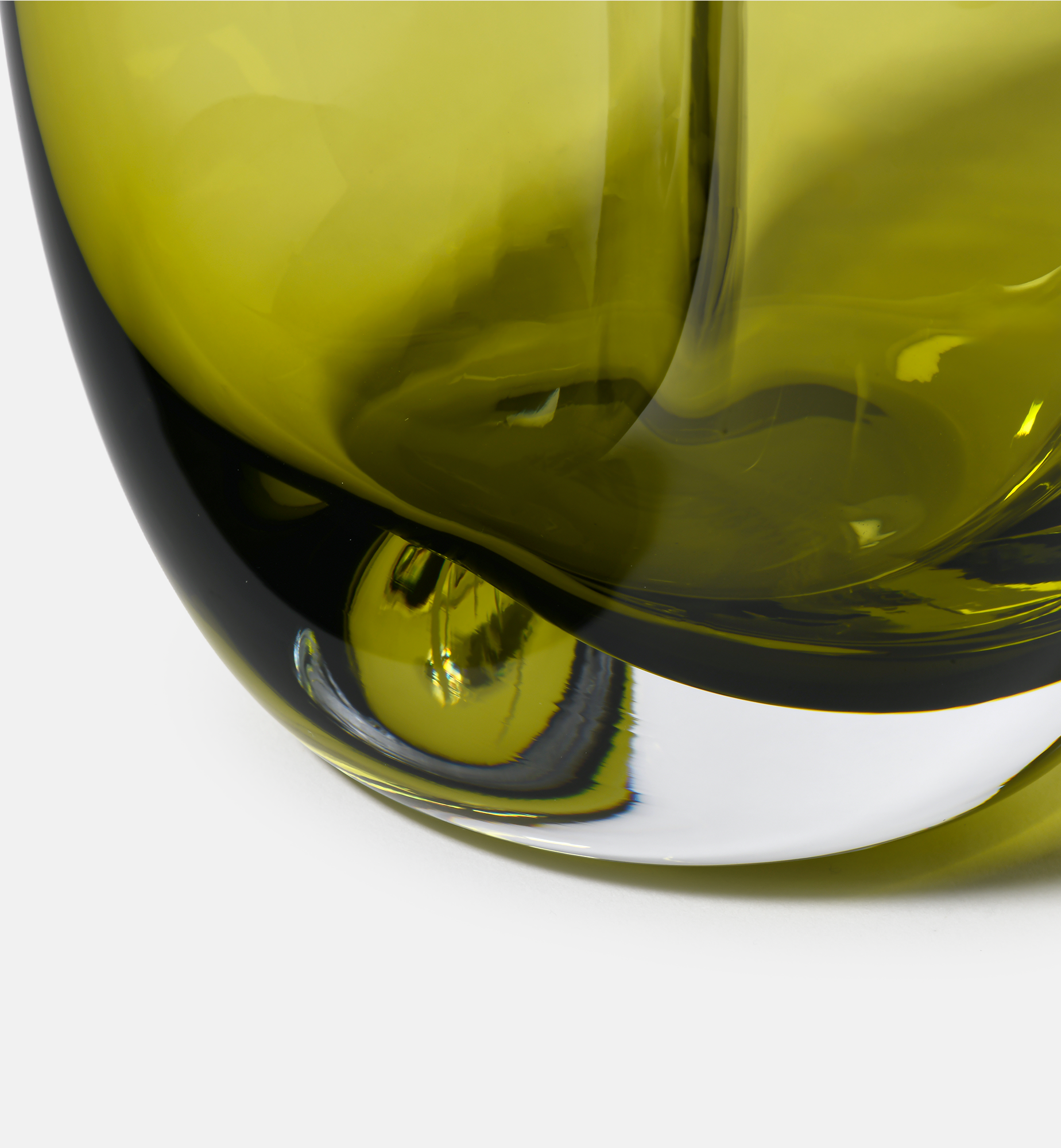 krosno-flow-vase-cristal-28-cm-vert-olive image 4