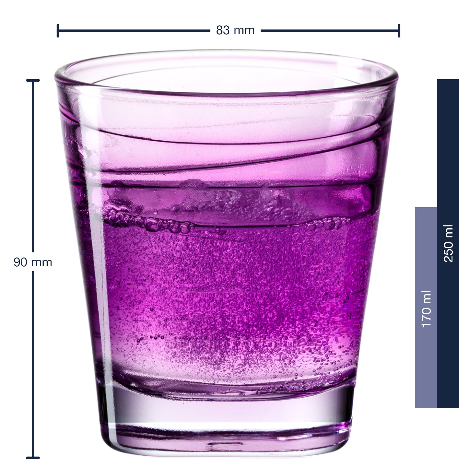 leonardo-vario-struttura-verre-eau-violet-250-ml-lot-de-6 image 2