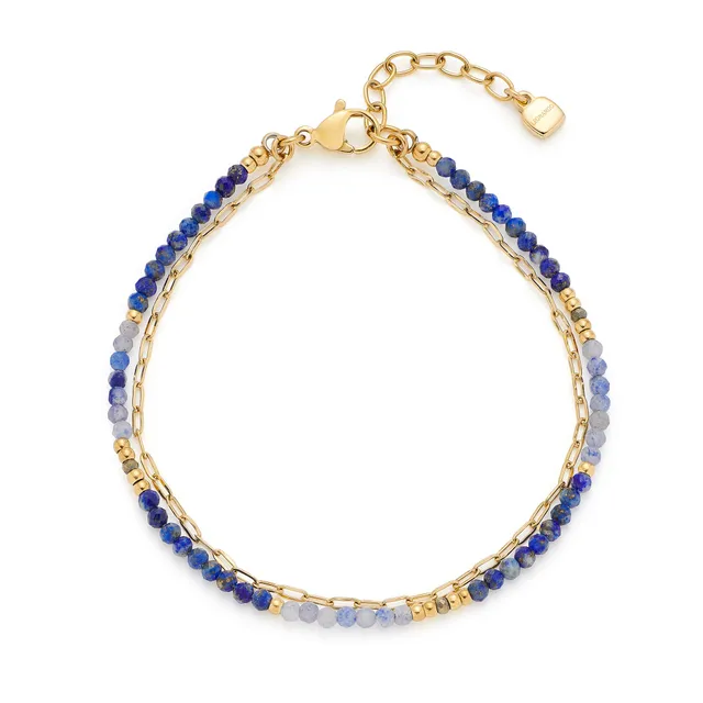 leonardo-ciao-rose-bracelet-bleu-or-double-rang image 1