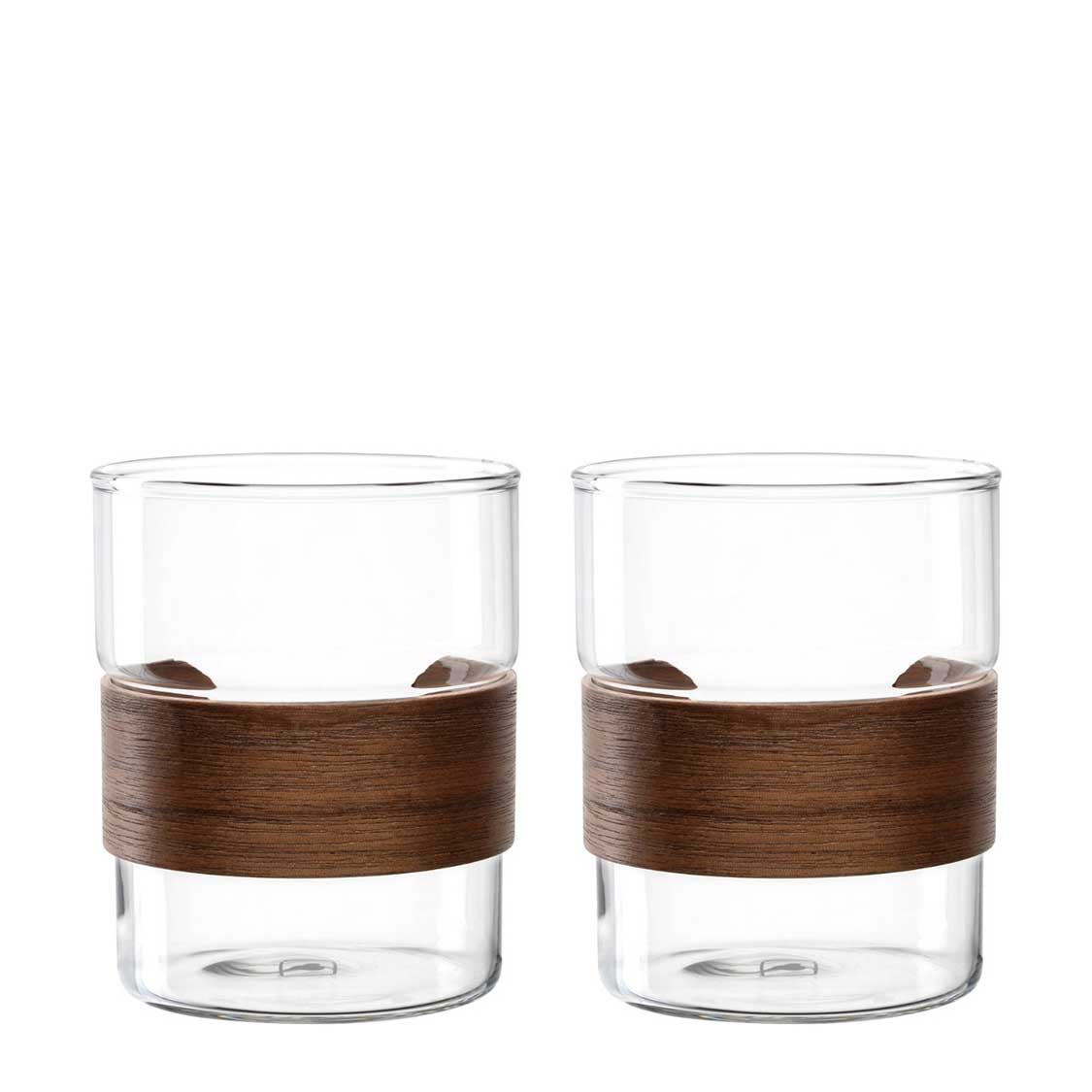 leonardo-novo-legno-tasse-verre-320-ml-lot-2-bois image 1