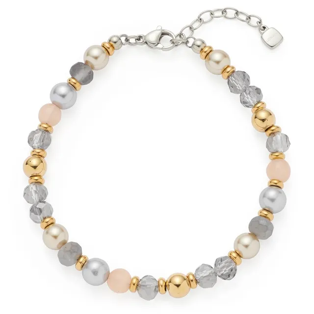 leonardo-clip-mix-hilde-bracelet-perles-gris-dor image 1