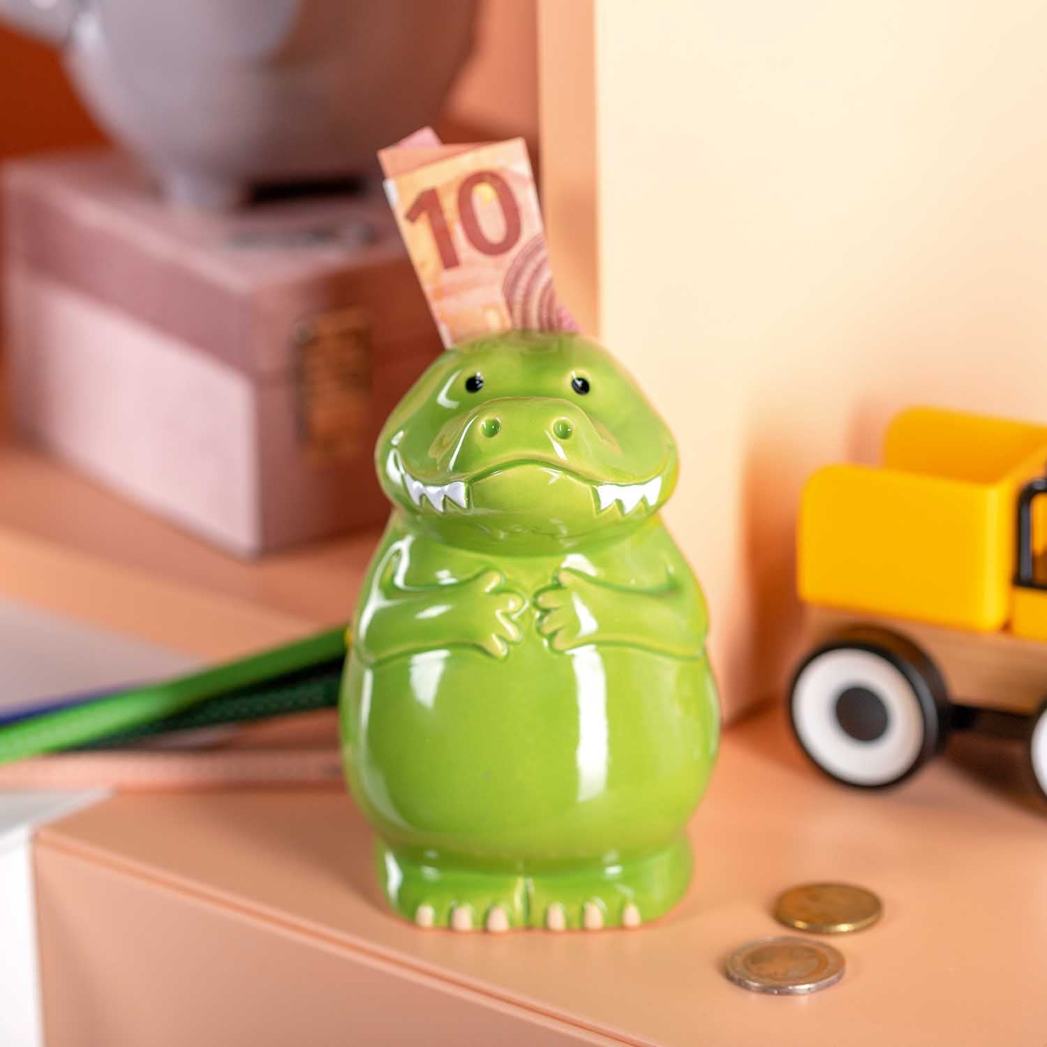 leonardo-bambini-tirelire-verre-crocodile-vert-13-cm image 3