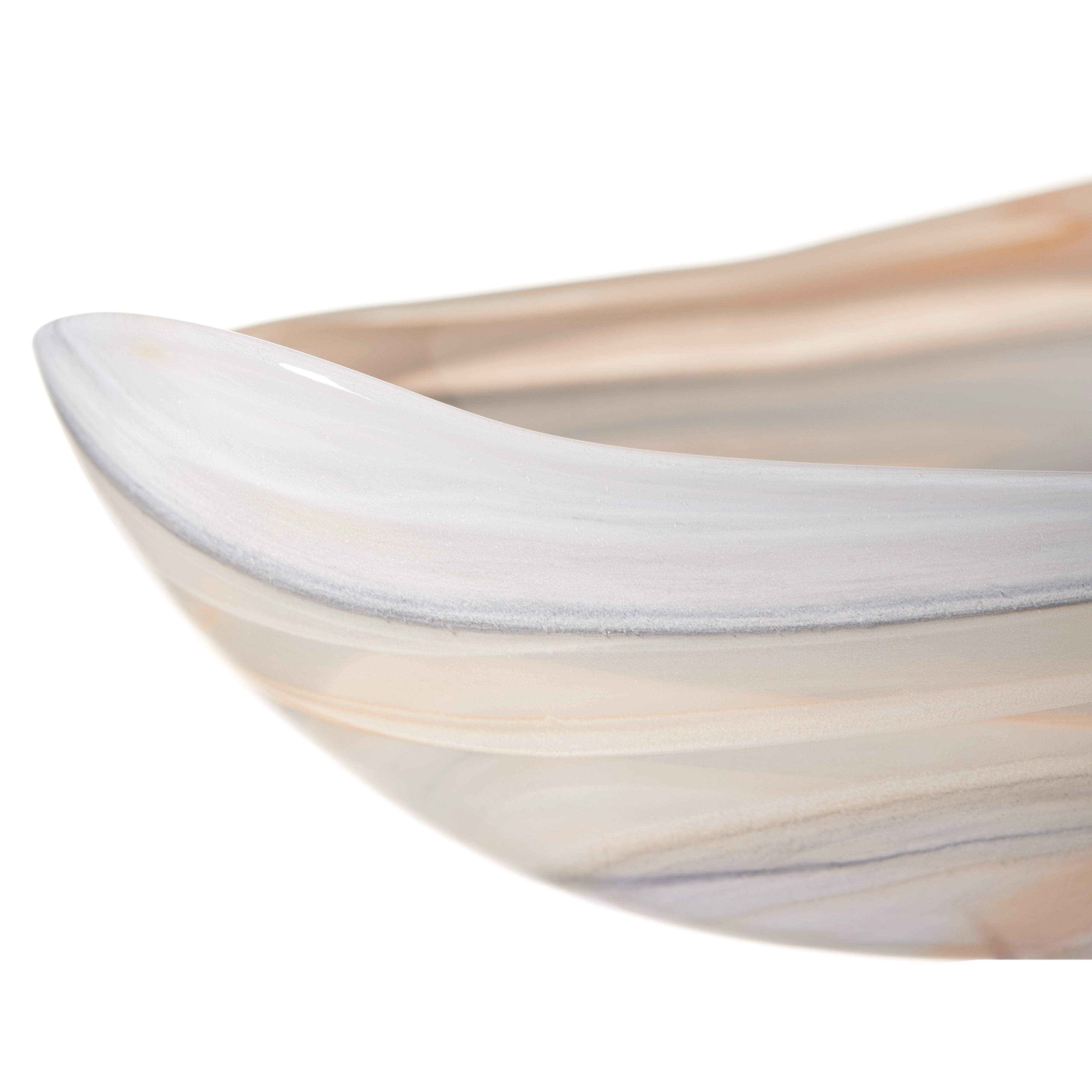 leonardo-alabastro-coupe-verre-beige-ovale-22-cm image 3