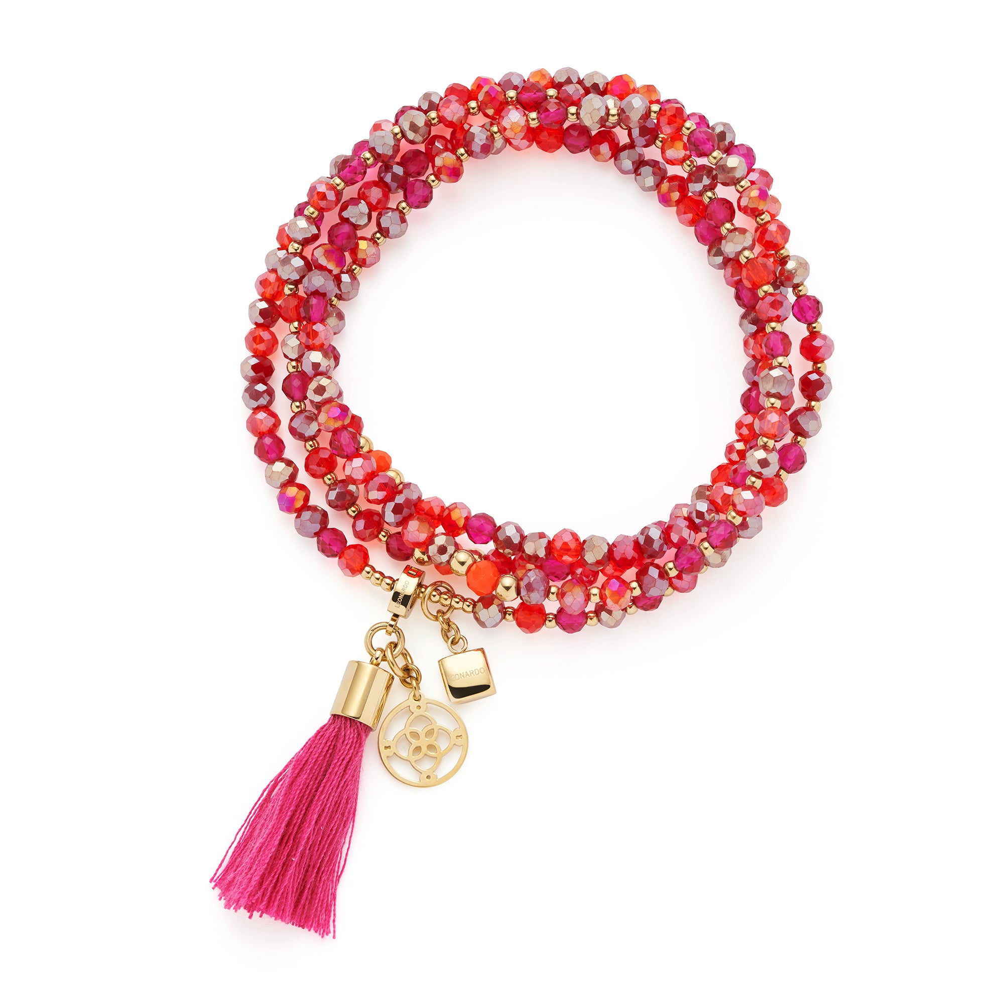 leonardo-donna-collier-perles-roses-80-cm-t-dor image 2