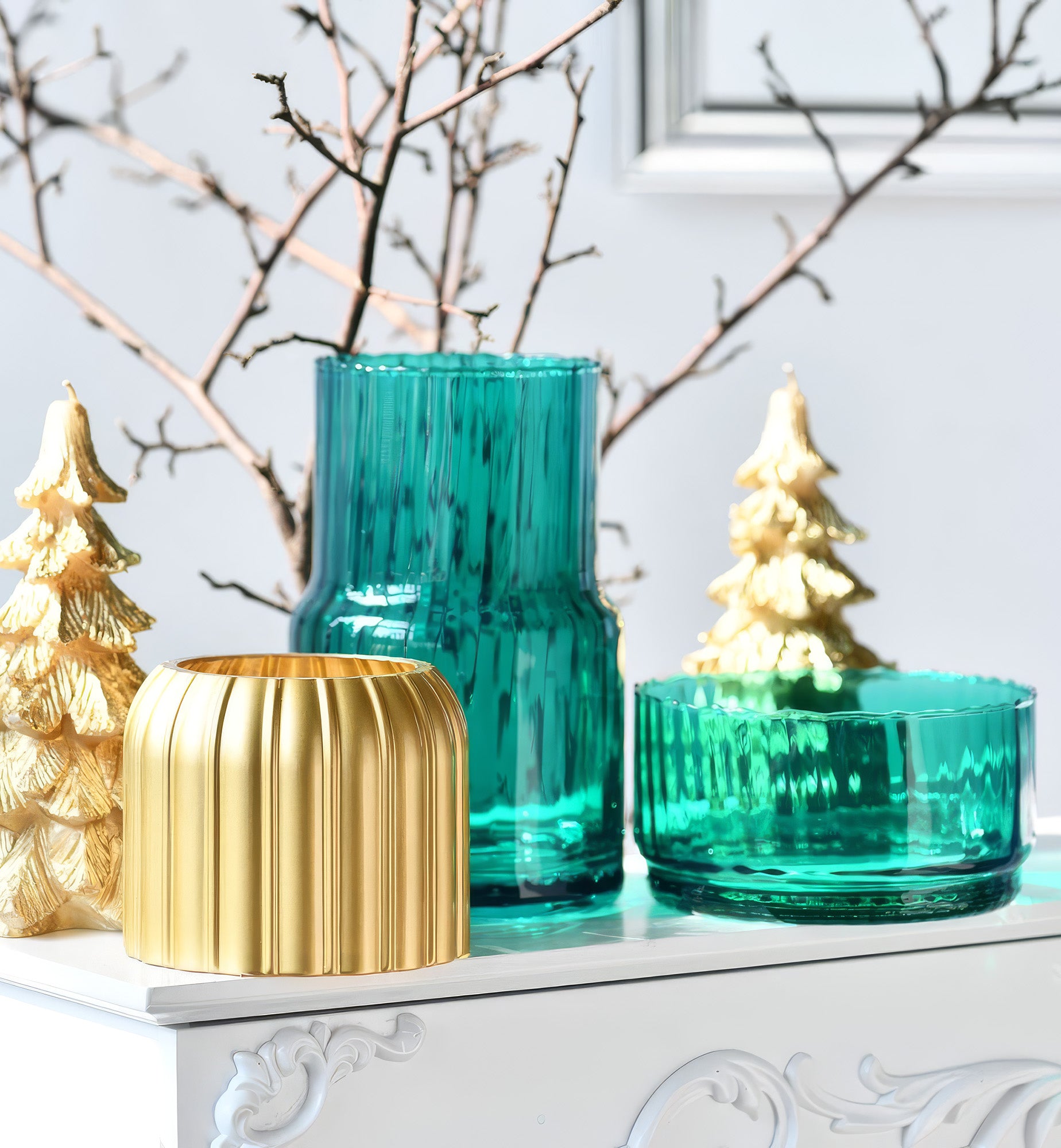 krosno-synergy-saladier-turquoise-15-cm-verre image 2