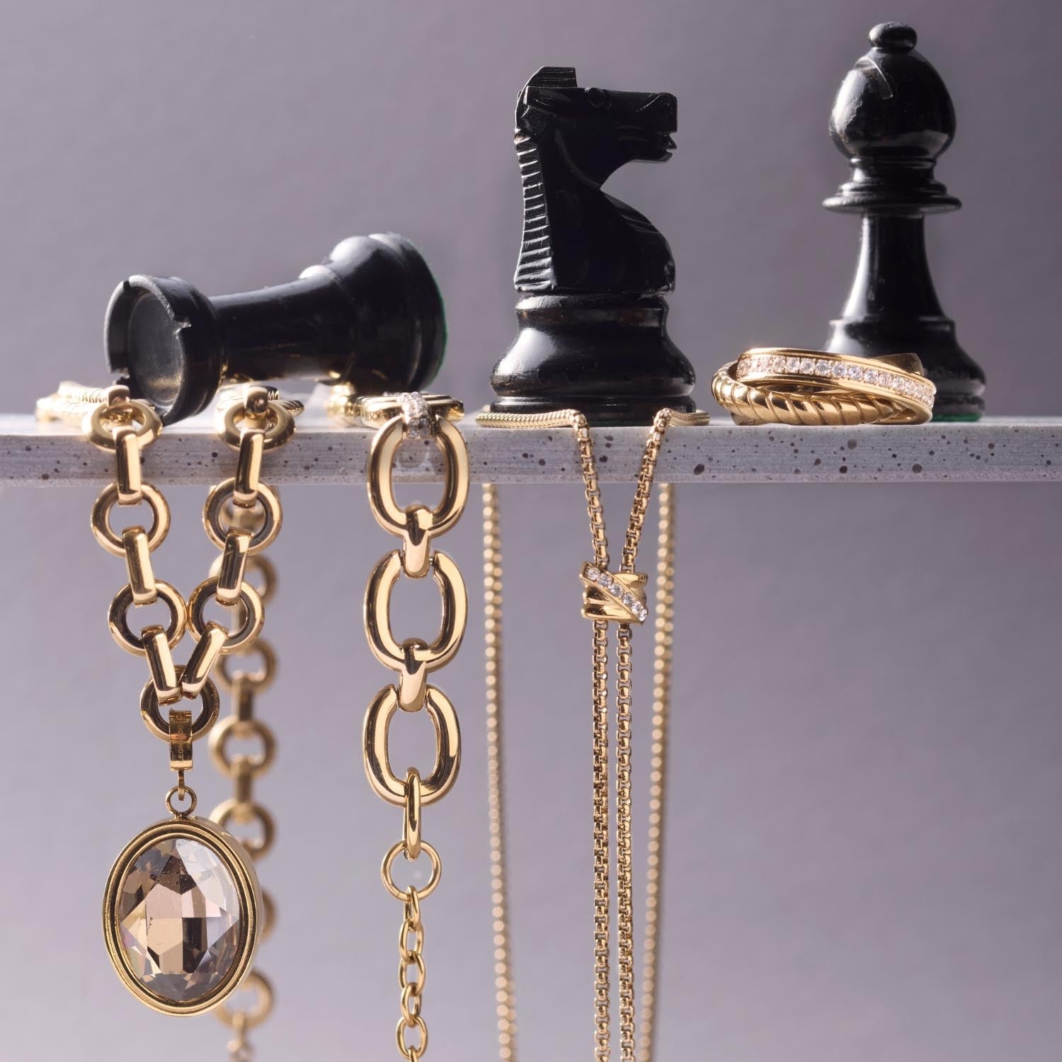 leonardo-tilde-clip-mix-pendentif-gris-dor image 6