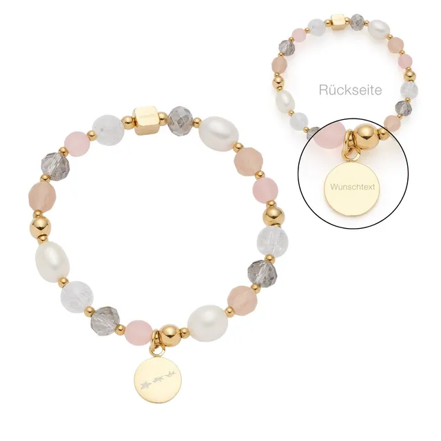 leonardo-hope-bracelet-dor-gravure-perles image 1