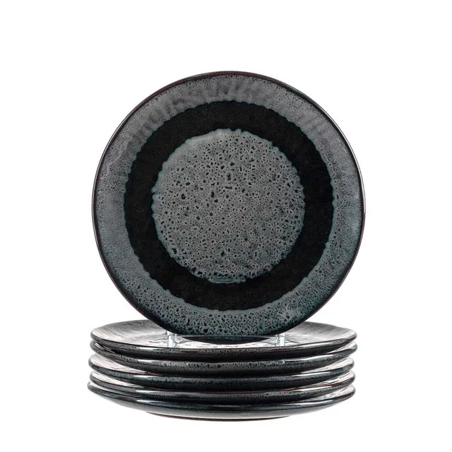 leonardo-matera-assiette-23-cm-anthracite-lot-6 image 1
