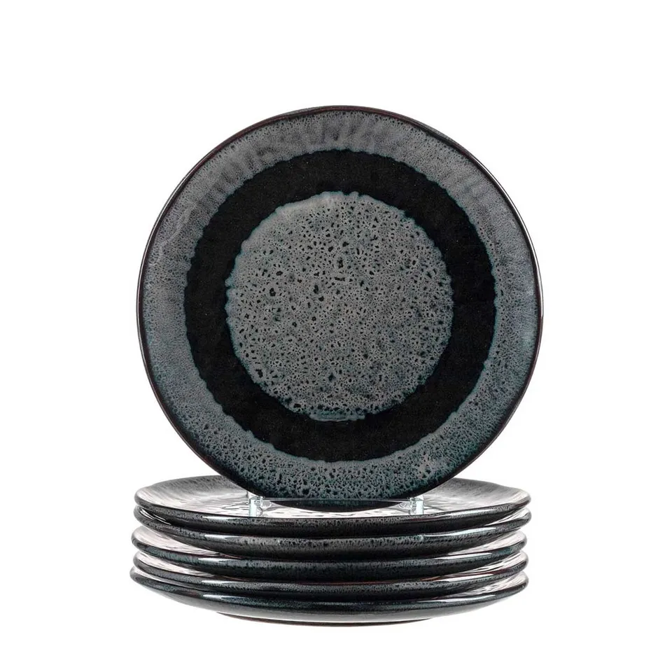 leonardo-matera-assiette-23-cm-anthracite-lot-6 image 1