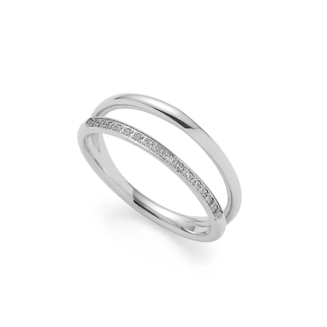 leonardo-tini-18-ciao-bague-double-argent-zirconia image 1