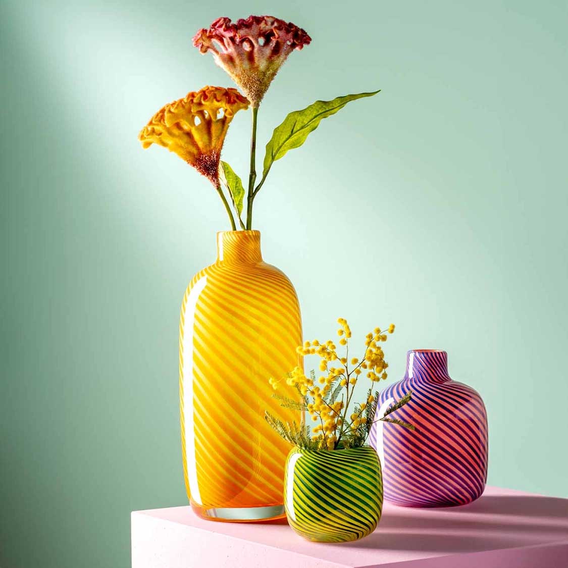 leonardo-filo-colori-vase-jaune-verre-32-cm image 6