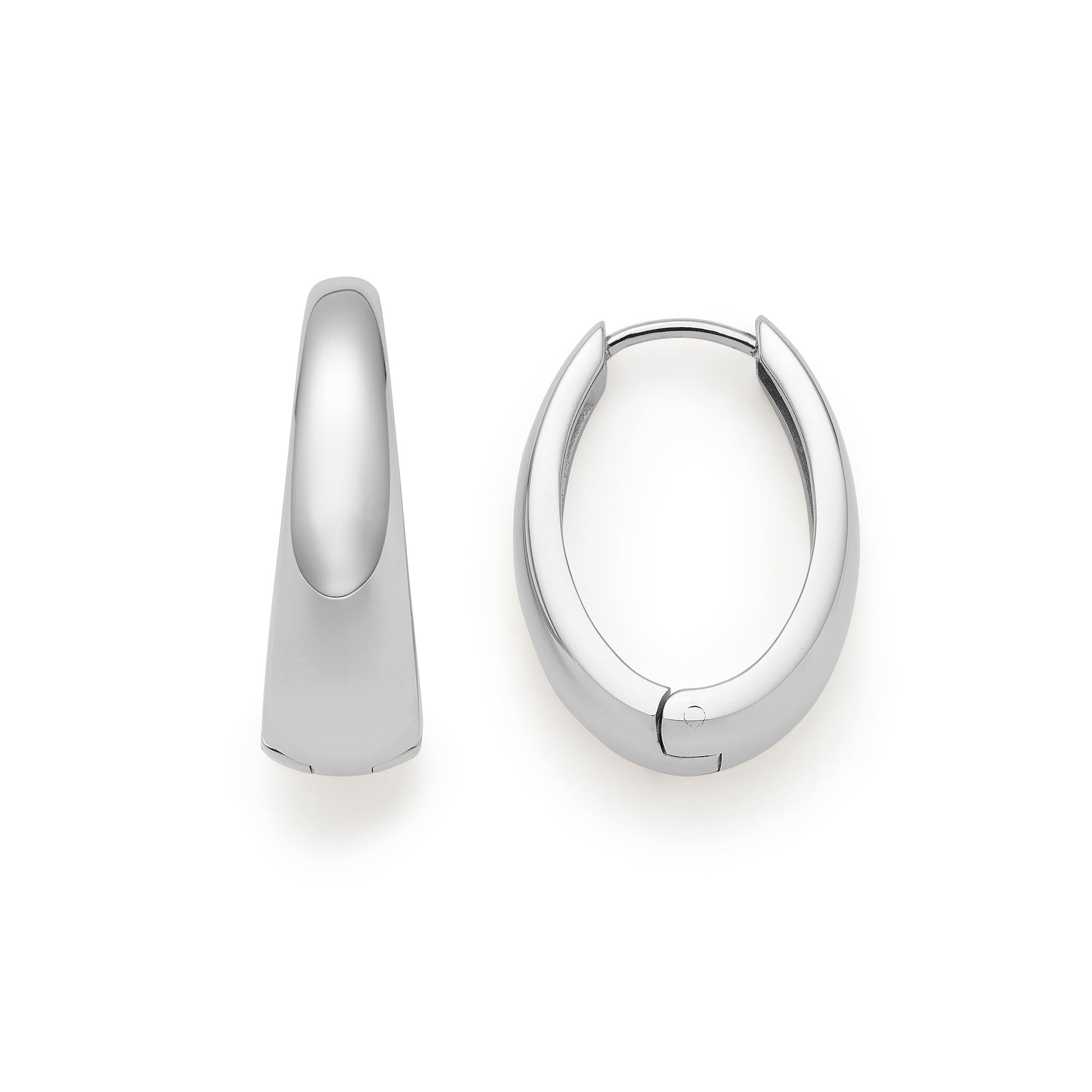leonardo-elodie-cr-oles-argent-ovale-acier-femme image 3