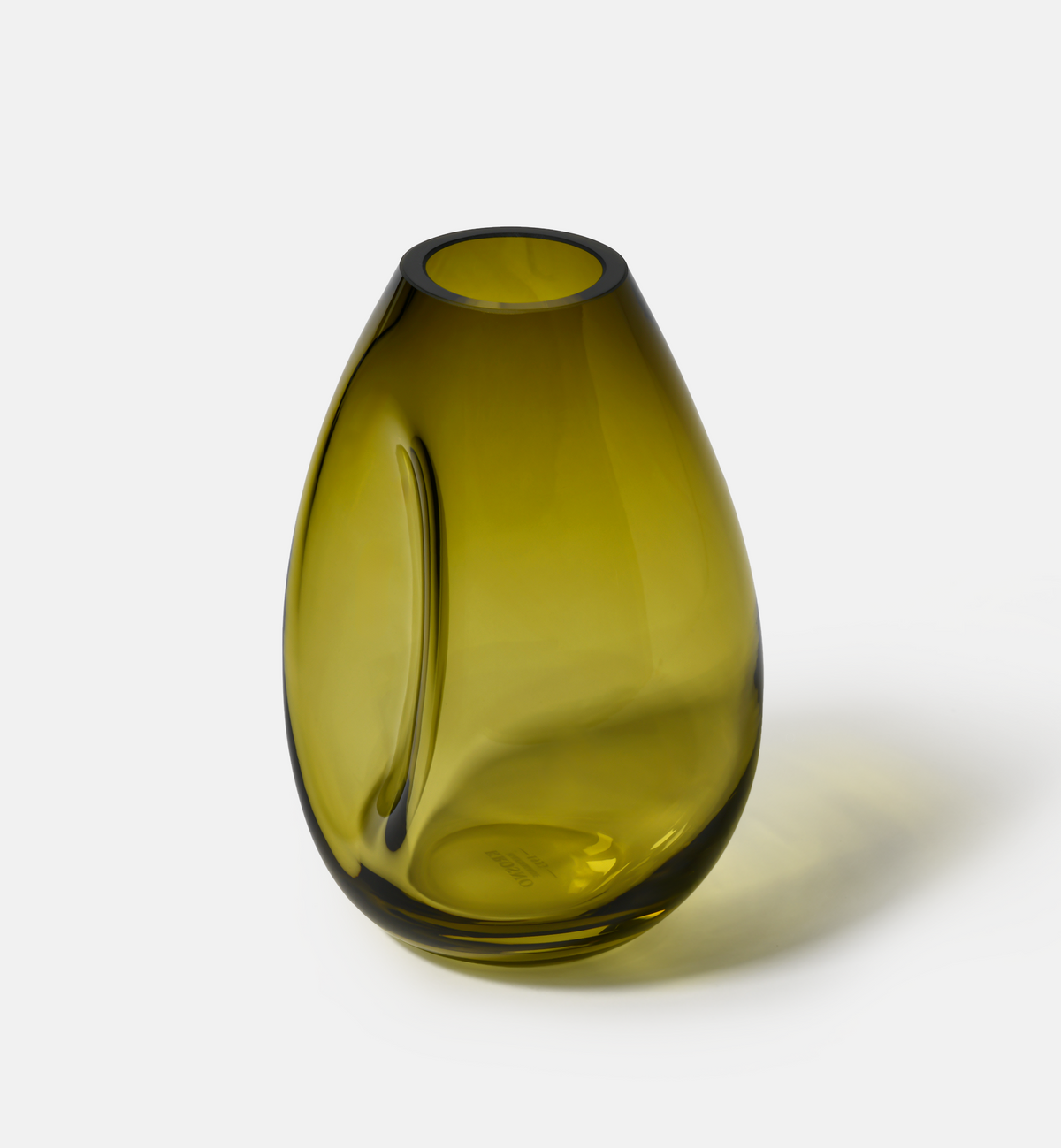 krosno-flow-vase-en-verre-20-cm-olive image 2