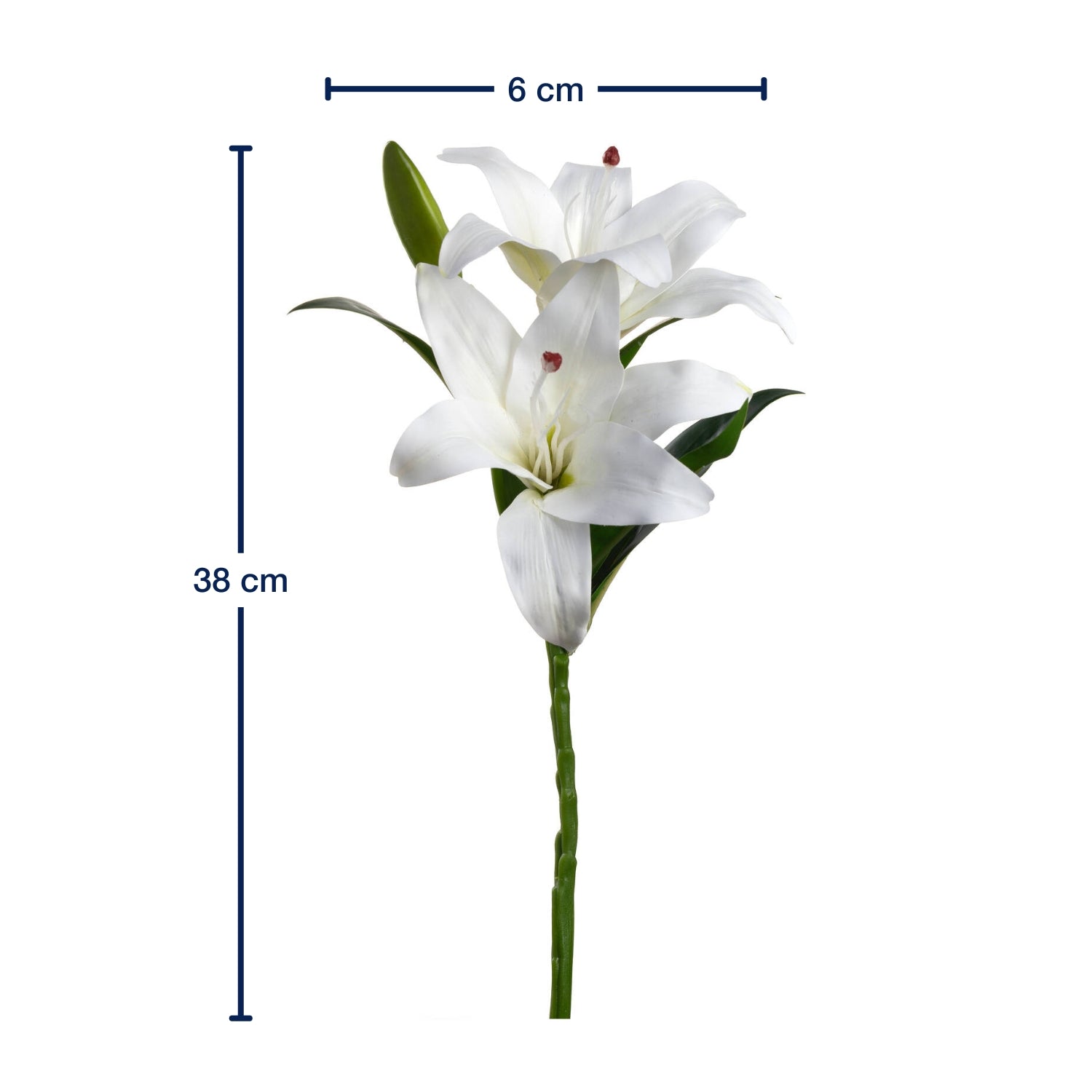 leonardo-fiore-lys-fleur-artificielle-blanc-38-cm image 2