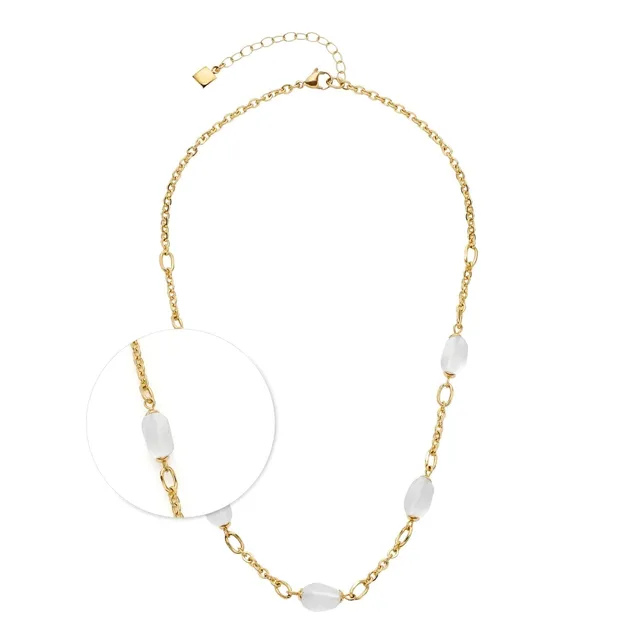leonardo-ofira-collier-42-cm-dor-cristal-de-roche image 1