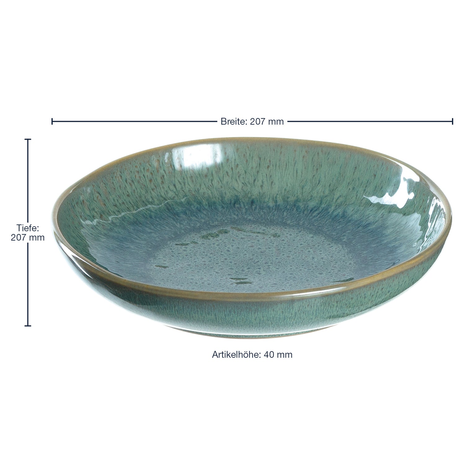 leonardo-matera-assiette-creuse-verte-21-cm-lot-6 image 2