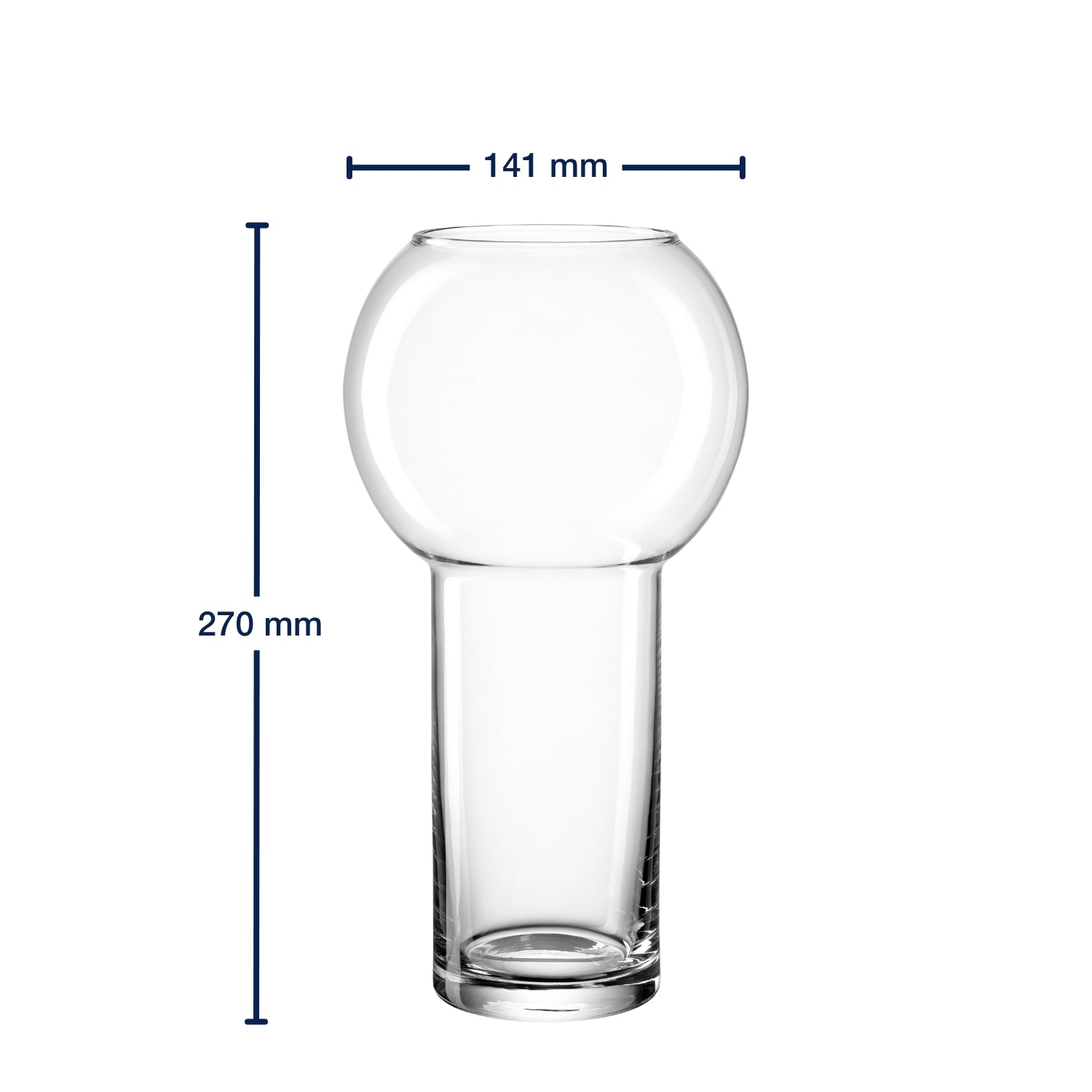leonardo-vernazza-vase-en-verre-27-cm-transparent image 3