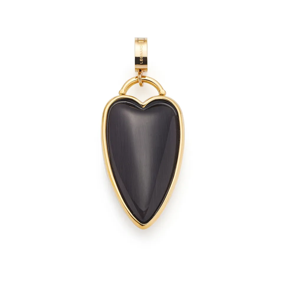 leonardo-hanna-clip-mix-pendentif-c-ur-noir-dor image 1