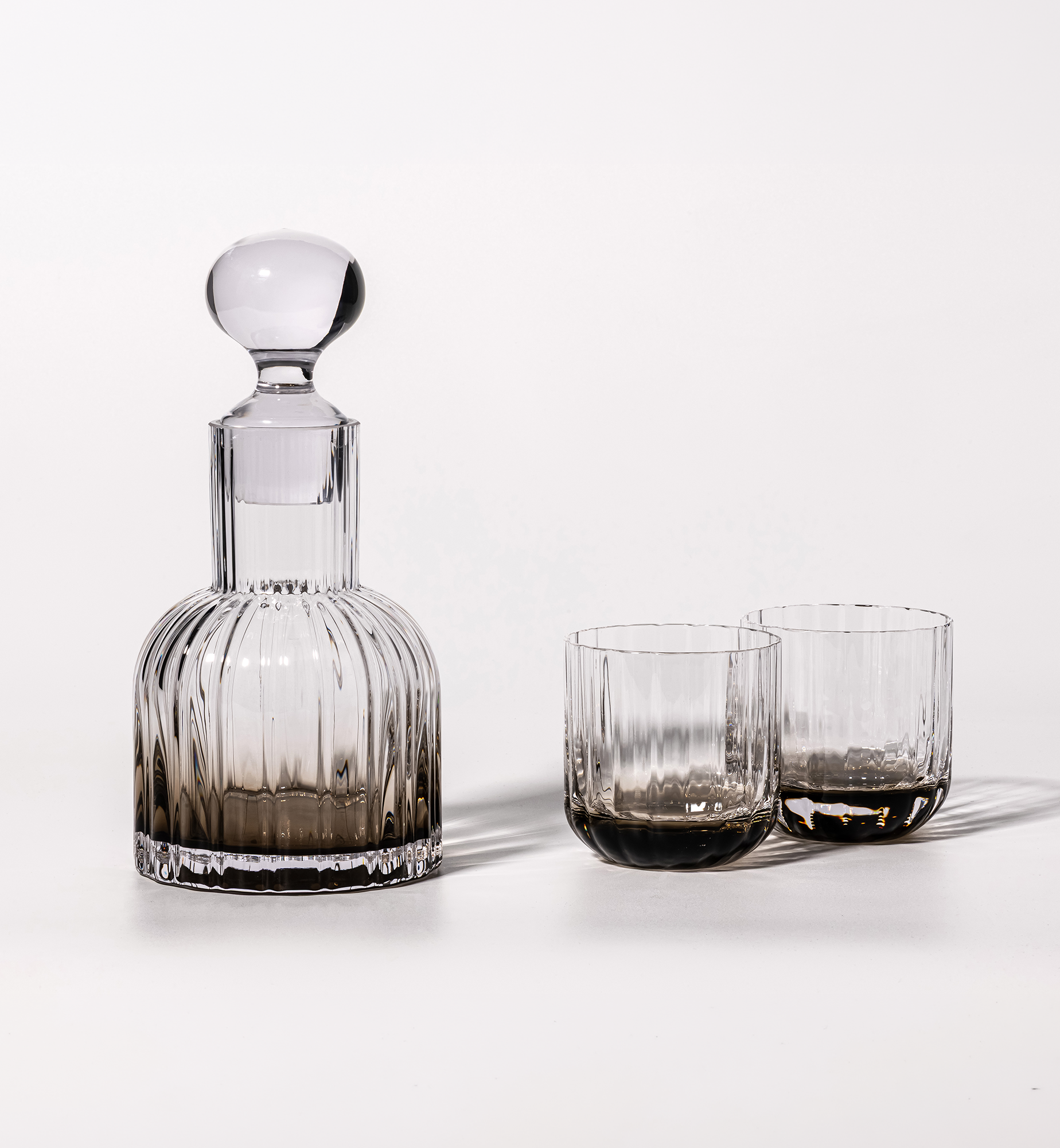 krosno-gemstone-carafe-eau-2-verres-quartz-fum image 1
