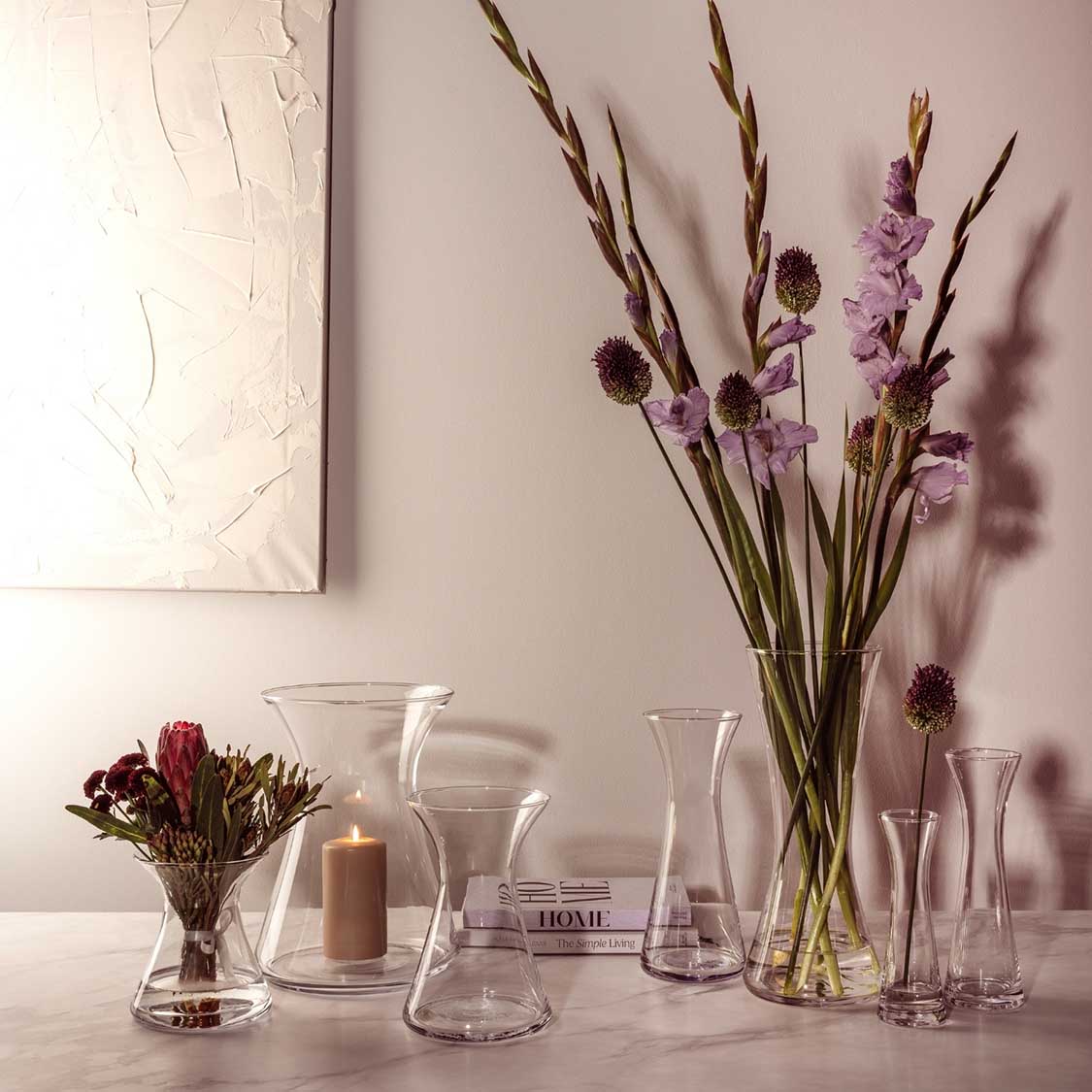 leonardo-gia-vase-verre-30-cm-transparent-fleurs image 6