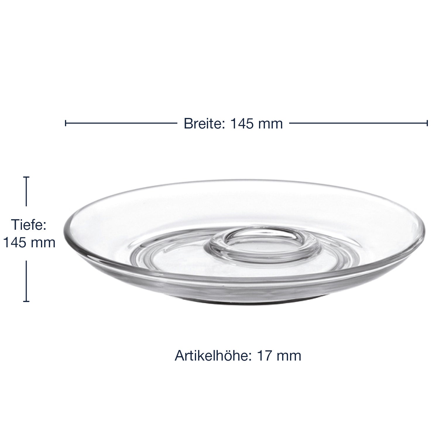 leonardo-senso-soucoupe-15-cm-verre-transparent-lot-de-6 image 2