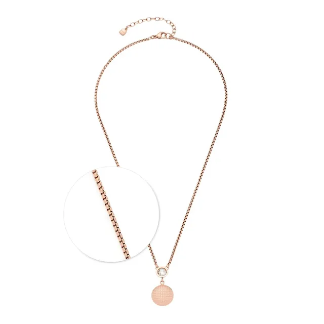 leonardo-delicato-collier-or-rose-42-cm-cristal image 1