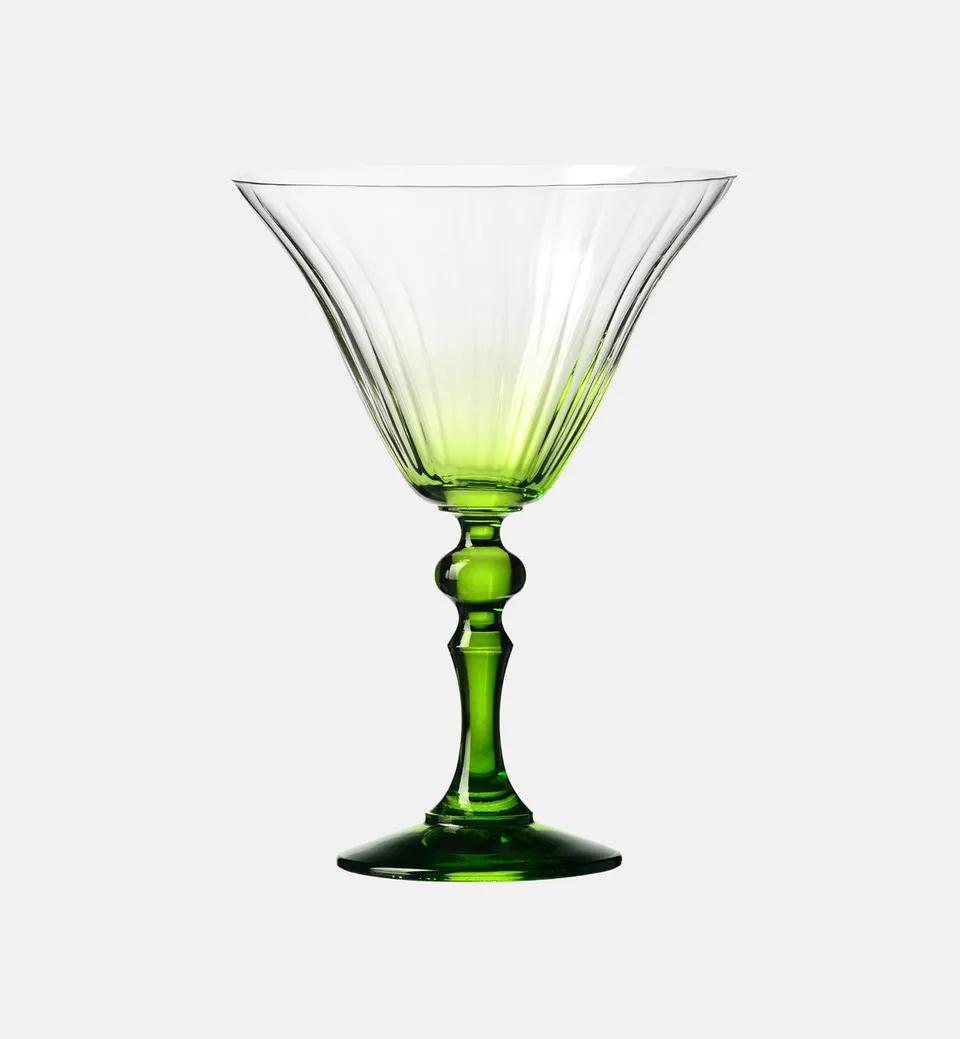 krosno-bubble-verre-martini-pied-vert-170-ml-stri image 1