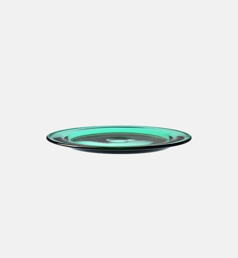 krosno-heritage-emerald-34-cm-plat-verre-cristal image 1