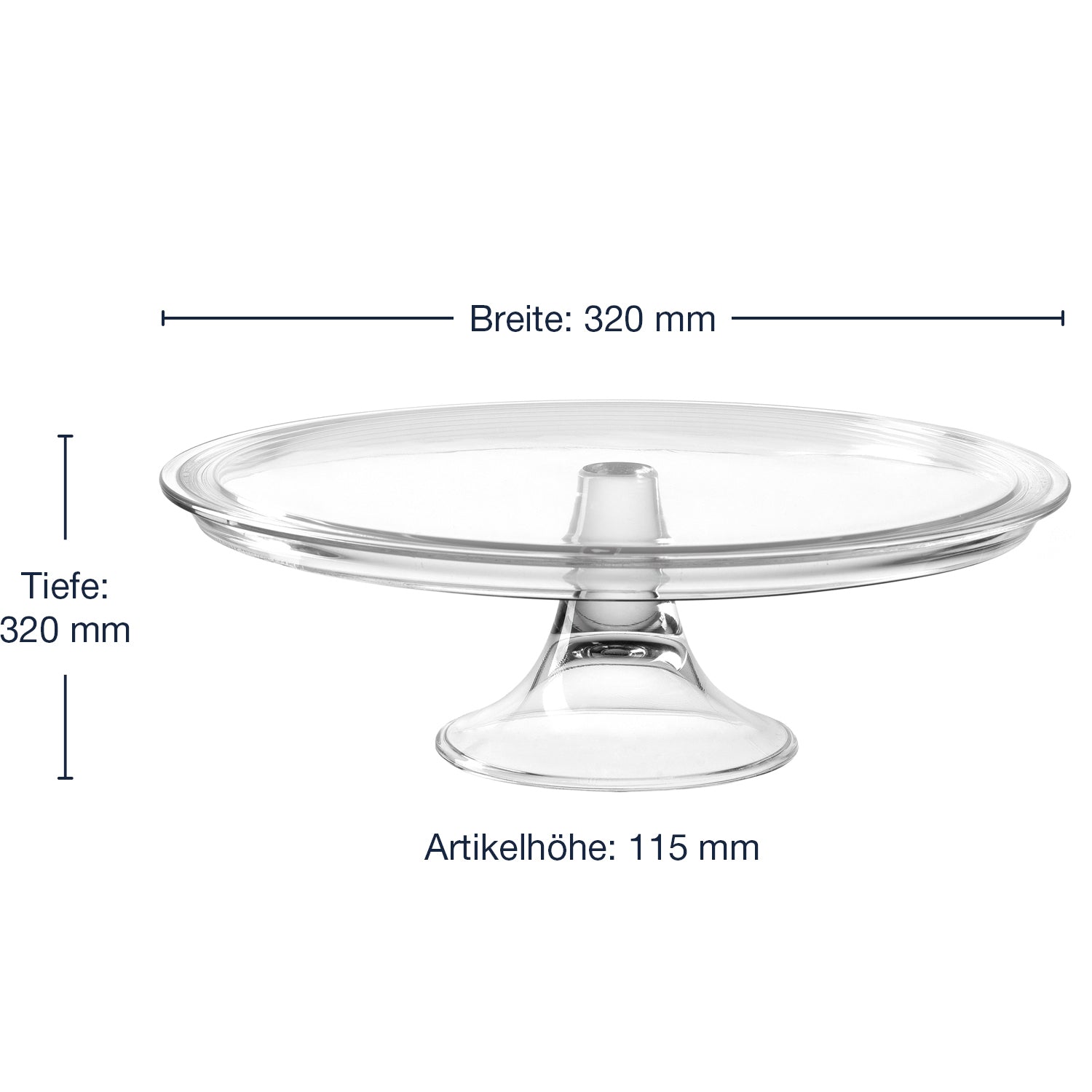 leonardo-ciao-plat-g-teau-sur-pied-32-cm-verre-transparent image 2