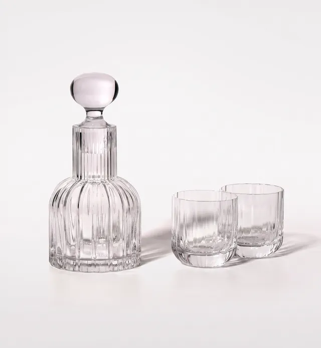 krosno-marszalkowska-carafe-eau-650-ml-2-verres-stri-s image 1