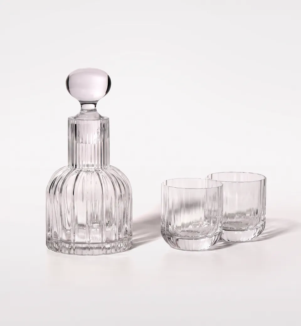 krosno-marszalkowska-carafe-eau-650-ml-2-verres-stri-s image 1