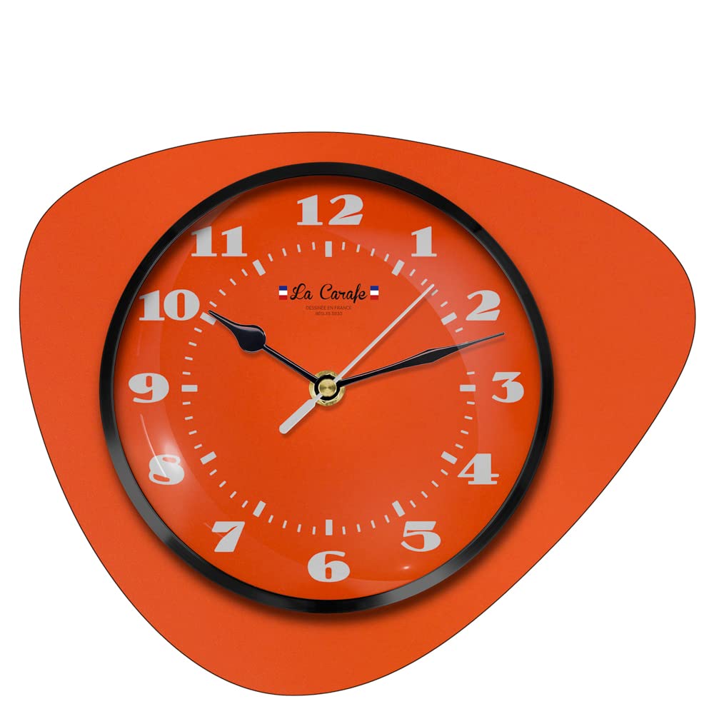 la-carafe-mediator-originale-horloge-murale-abricot image 1