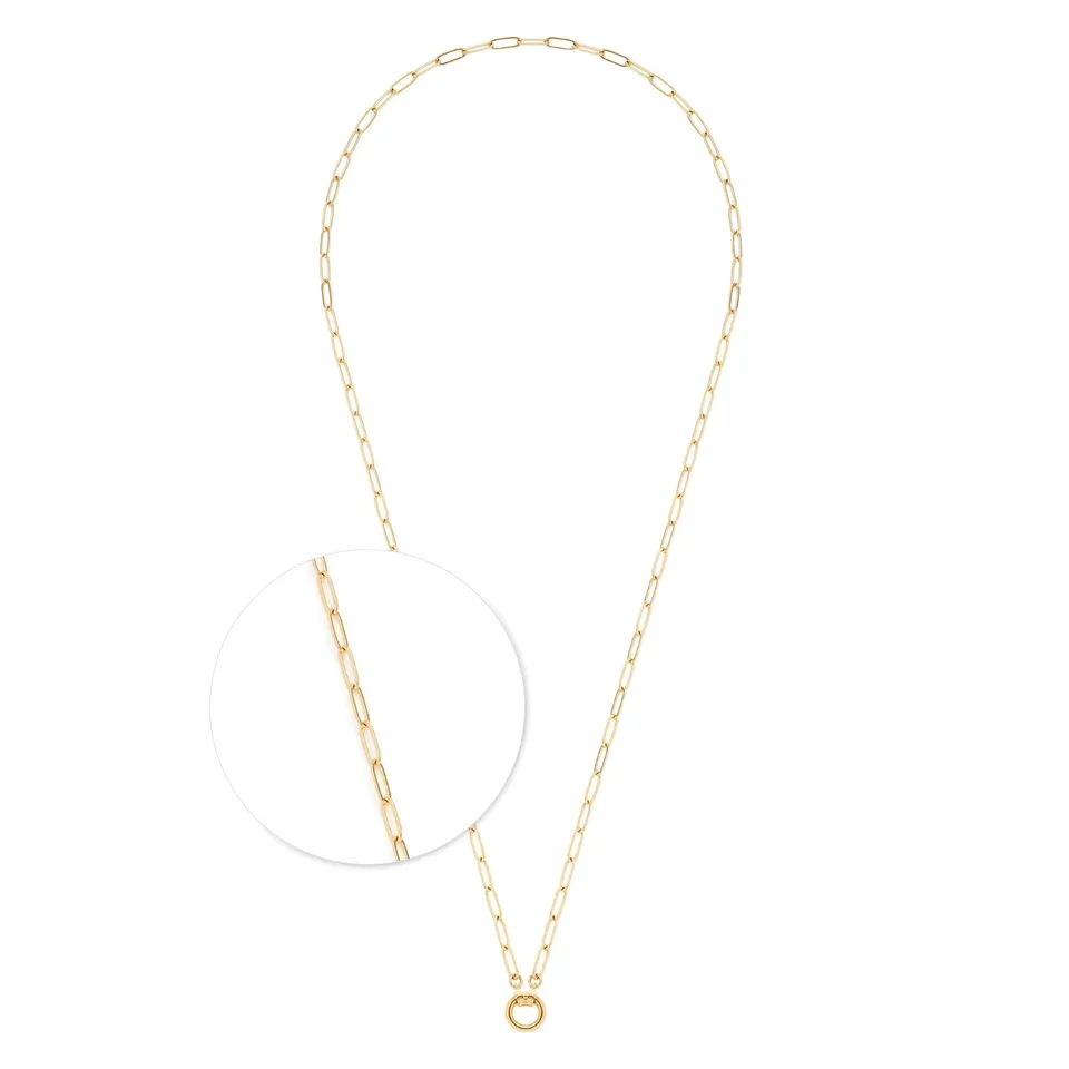 leonardo-clip-mix-moda-80-cm-collier-dor-maillons-trombone image 1