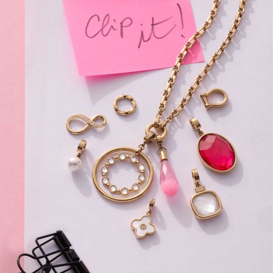 leonardo-virginia-clip-mix-pendentif-dor-nacre-carr-e image 8