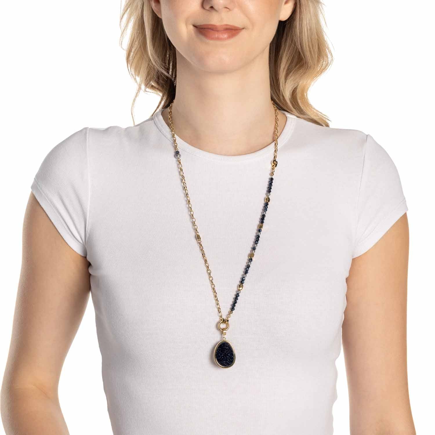 leonardo-charlene-collier-dor-set-50-cm-bleu image 4