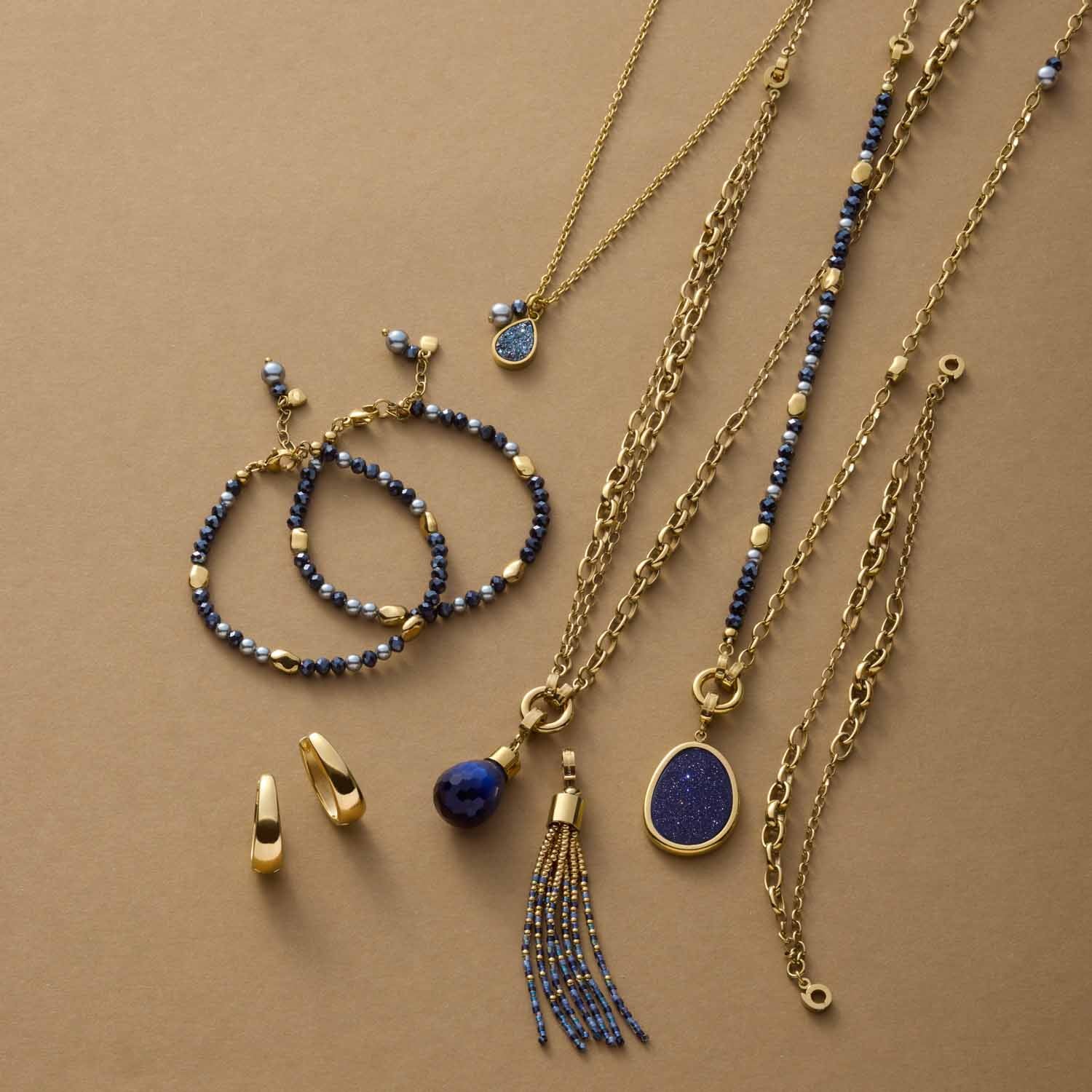 leonardo-charlene-collier-dor-set-50-cm-bleu image 8