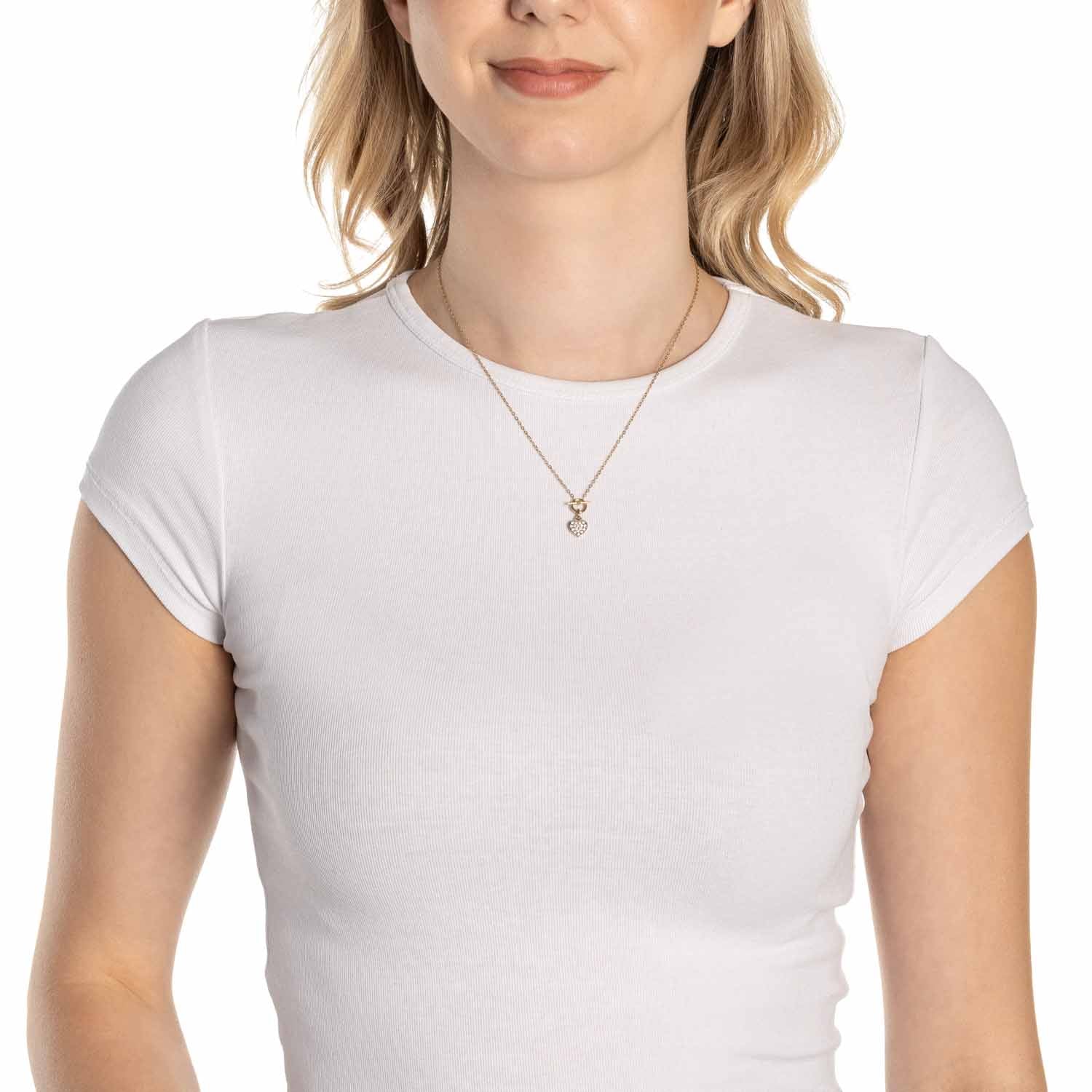 leonardo-noemi-collier-or-42-cm-pendentif-c-ur-zirconia image 4