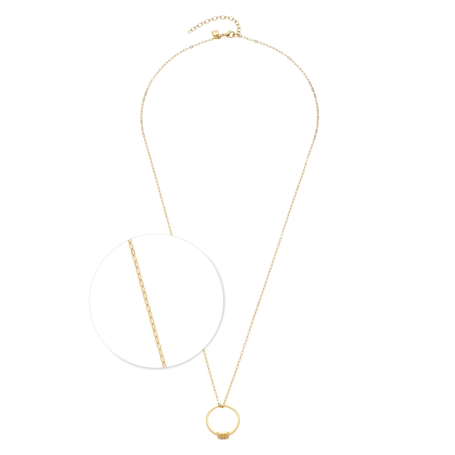 leonardo-leda-collier-femme-60-cm-dor-bague-cristal image 1