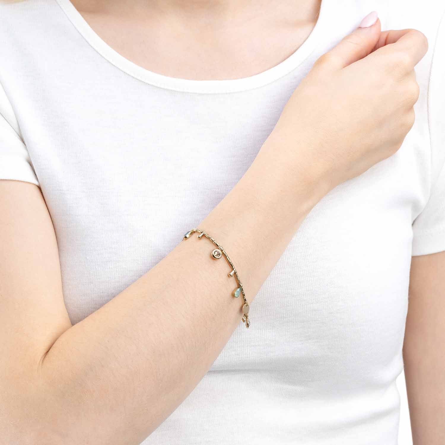 leonardo-ella-bracelet-charms-dor-cristaux-multicolore image 2