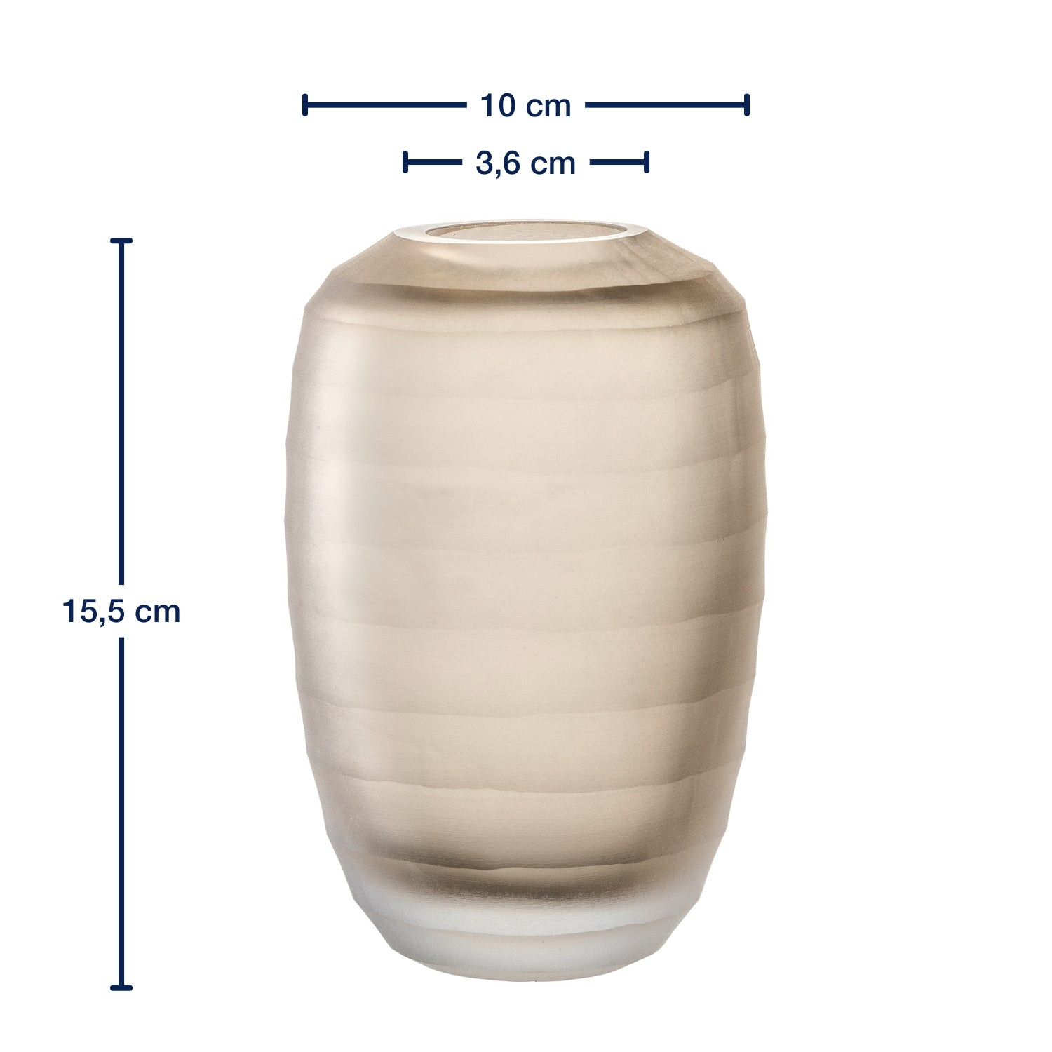 leonardo-bellagio-vase-beige-16-cm-verre-teint image 3