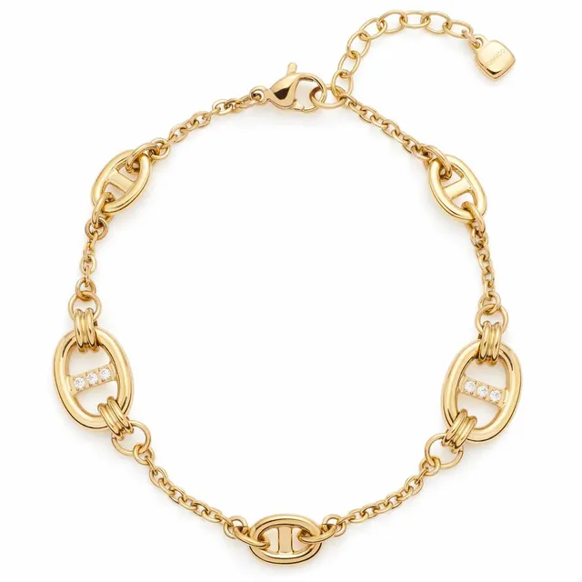 leonardo-herma-bracelet-dor-zirconia-cha-ne-ancre image 1